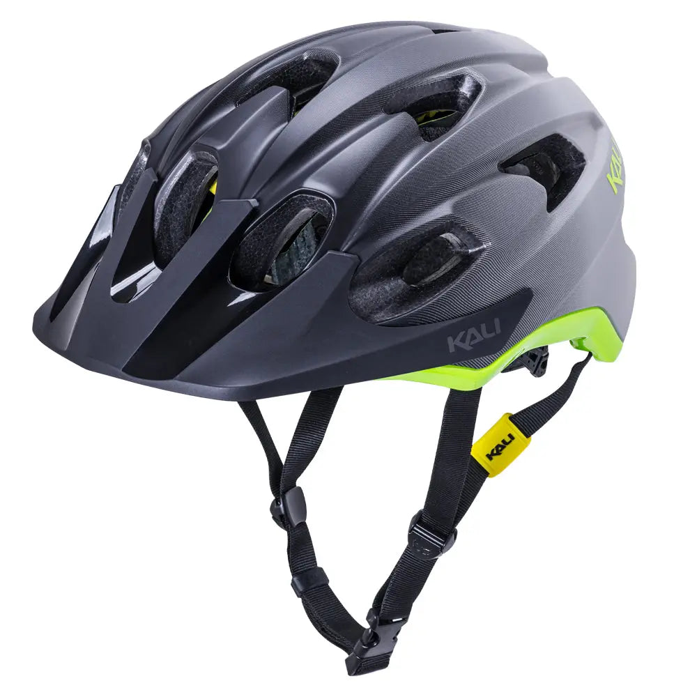 Kali Pace Fade Helmet Matt Black / Grey / Gloss Fluo Yellow - FREE UK Shipping, FREE 365 Day Returns | Moto Central