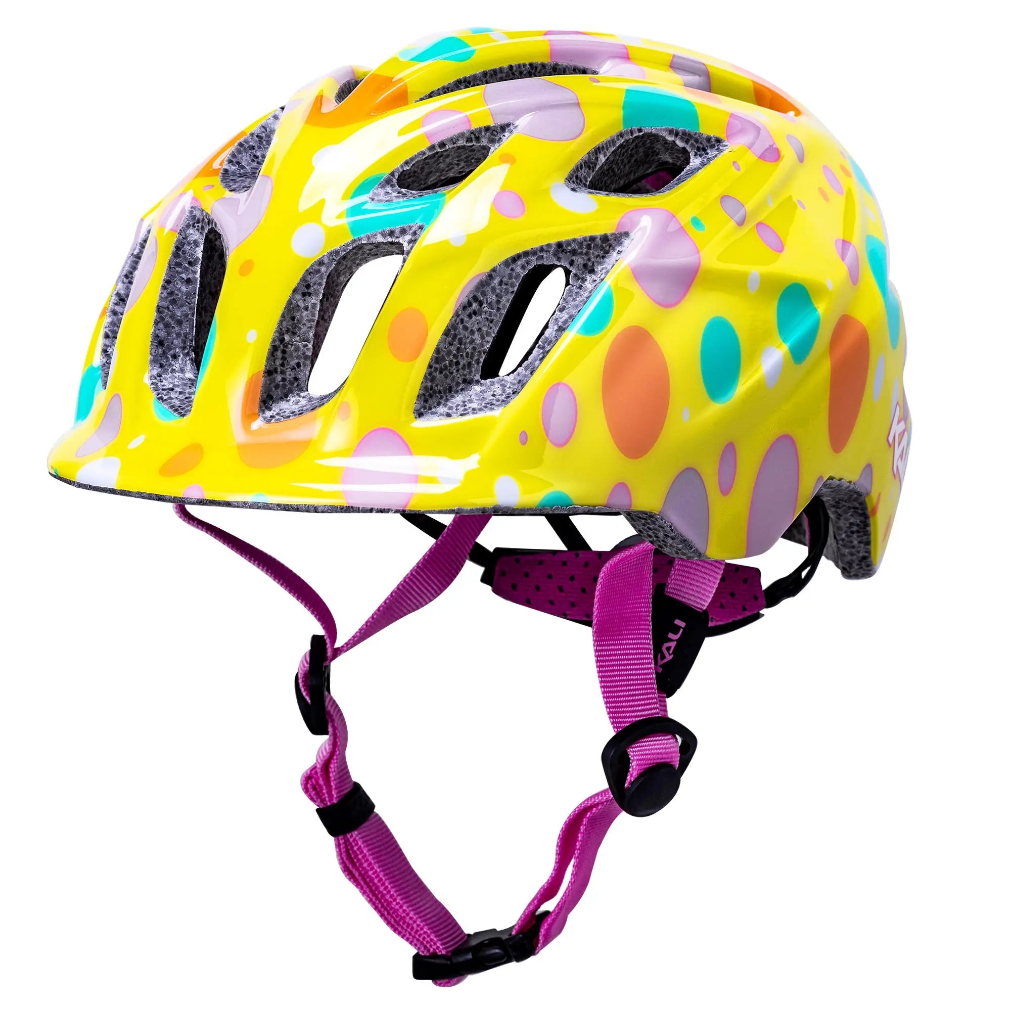 Kali Chakra Child Lighted Confetti Helmet Gloss Yellow - FREE UK Shipping, FREE 365 Day Returns | Moto Central