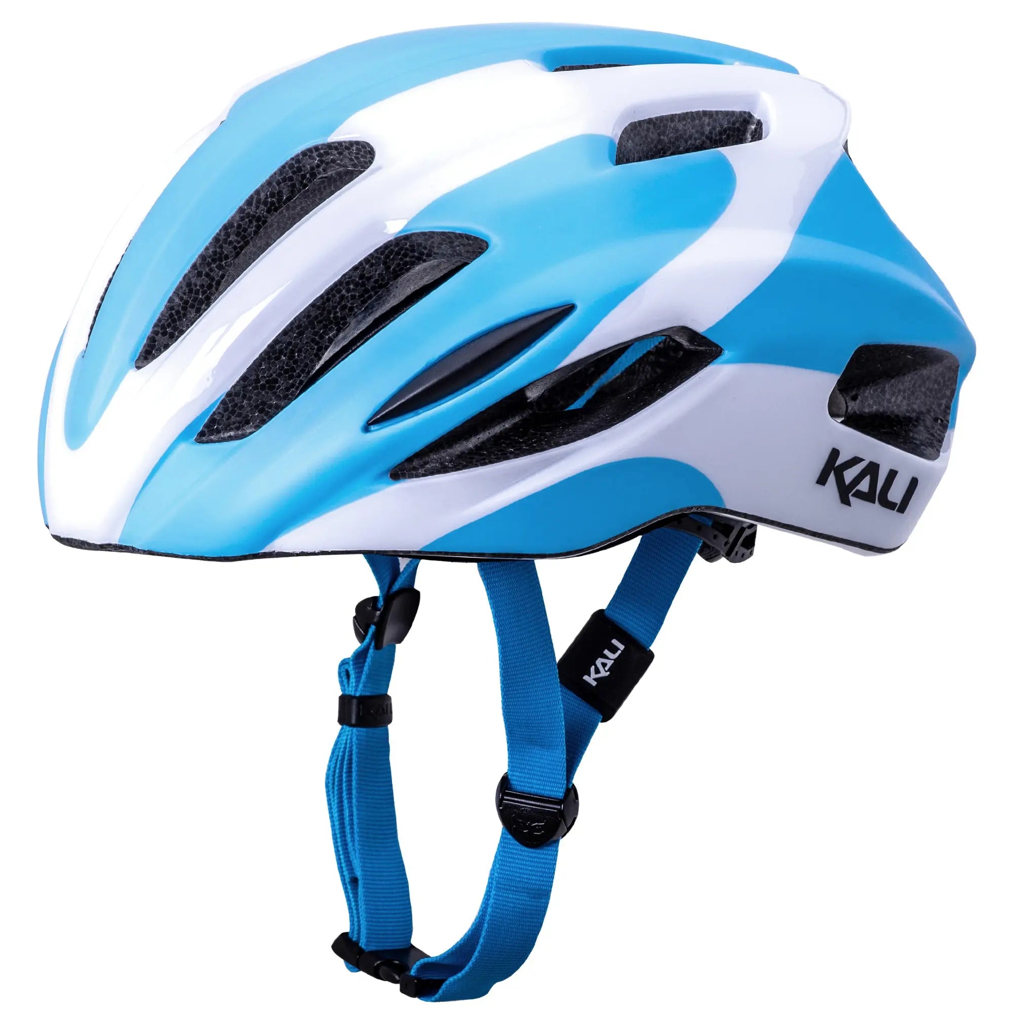 Kali Prime 2.0 Race Helmet Gloss Blue / White - FREE UK Shipping, FREE 365 Day Returns | Moto Central