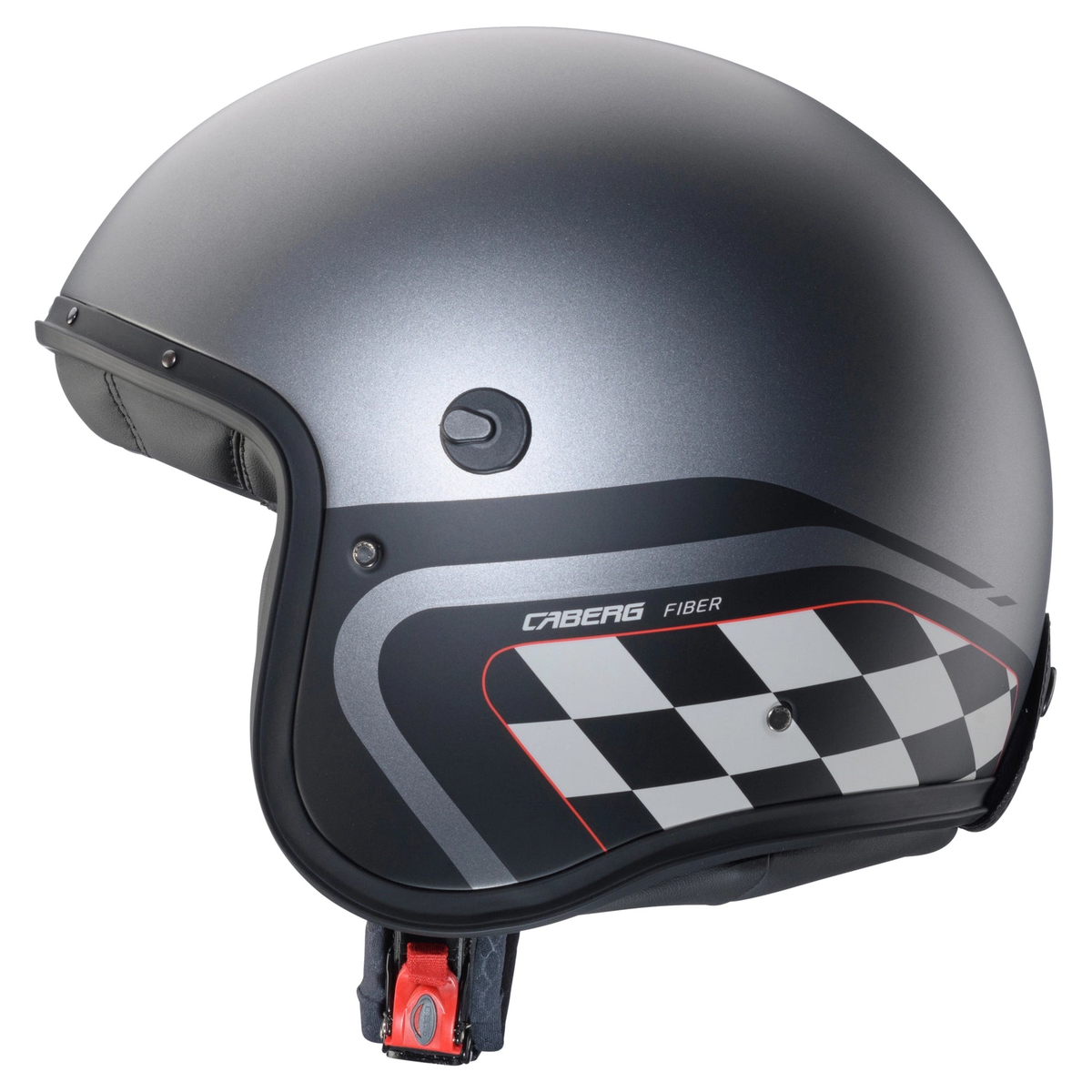 Caberg Freeride X Daytona Matt Gunmetal Black White open-face helmet left-side view