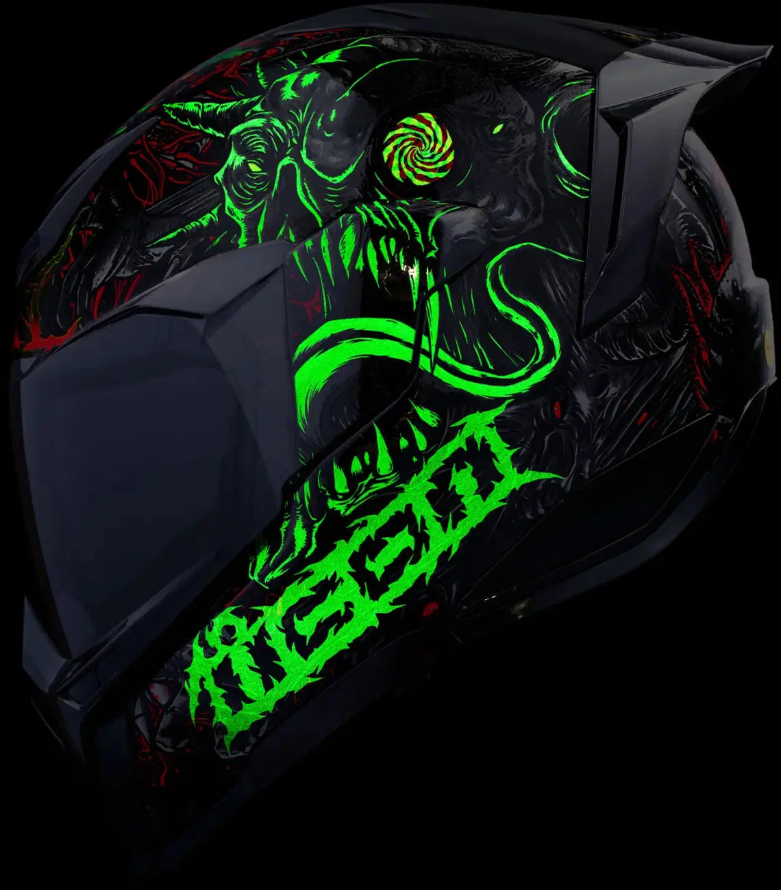 Icon Ultraflite Misanthrope MIPS Matt Black / Red - FREE UK Shipping, FREE 365 Day Returns | Moto Central