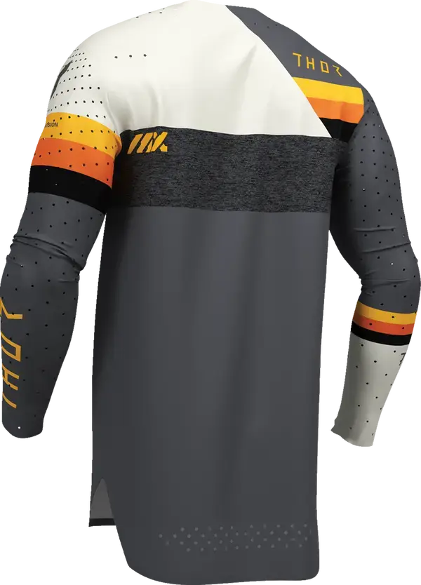 Thor Sportmode League Jersey Charcoal Grey / White / Yellow - FREE UK Shipping, FREE 365 Day Returns | Moto Central