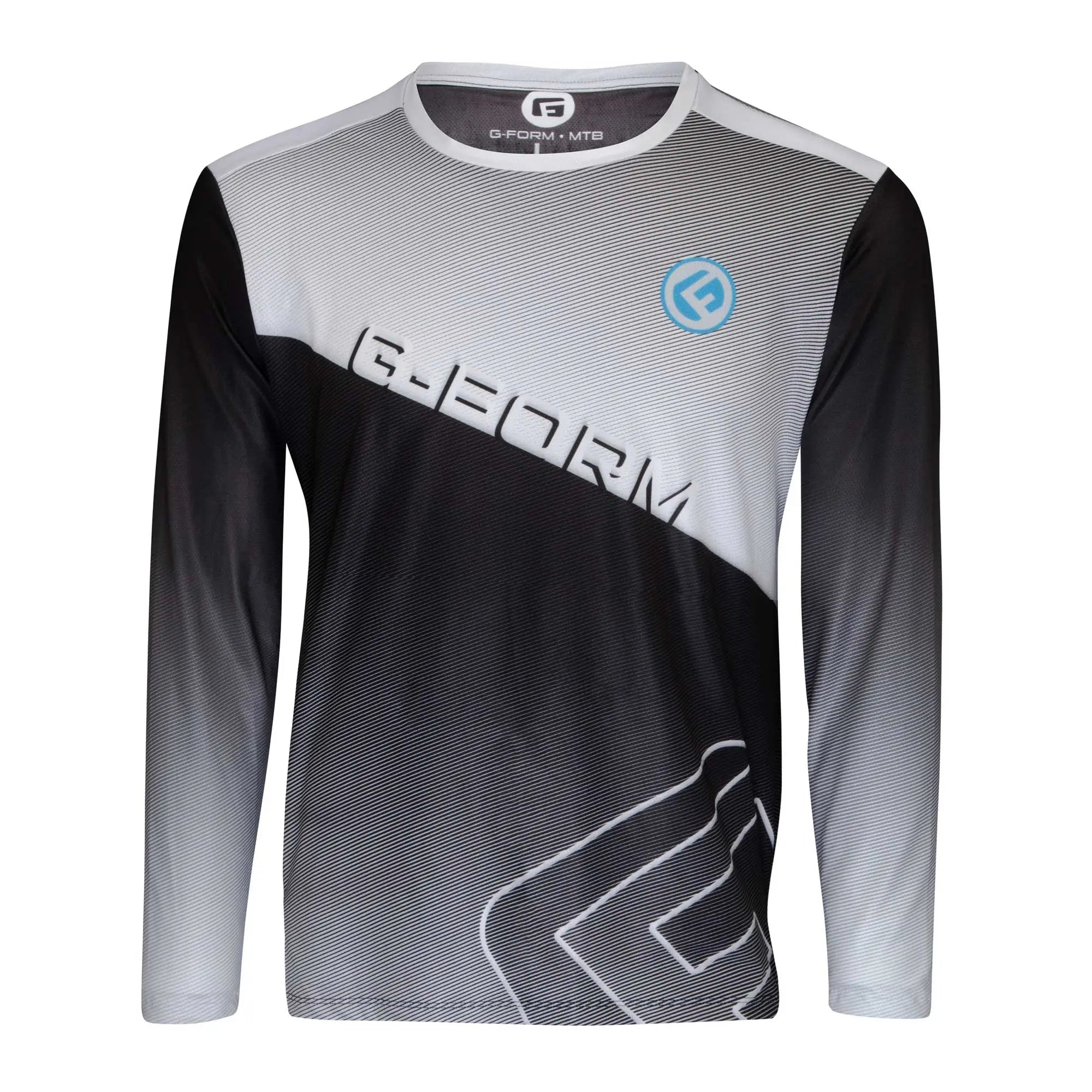 G-Form Podium Long Sleeves Jersey Black / White - FREE UK Shipping, FREE 365 Day Returns | Moto Central