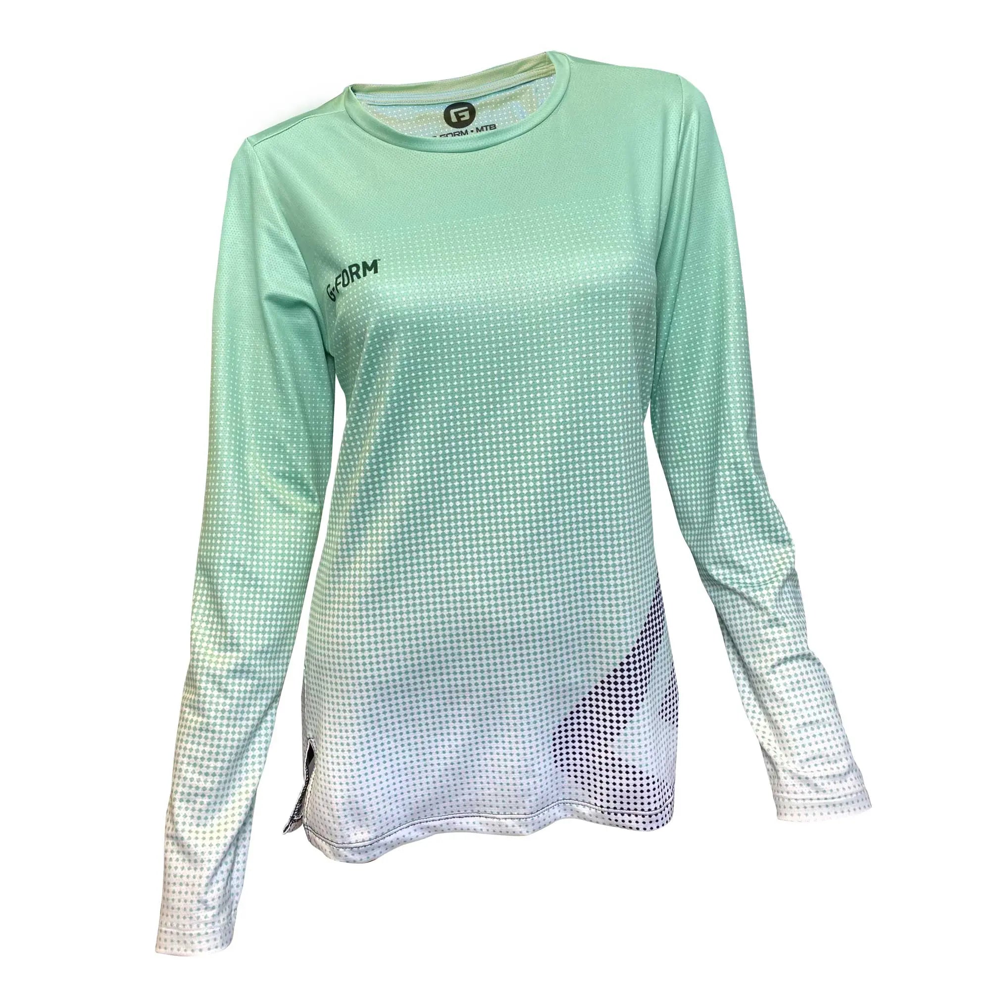 G-Form Fade Long Sleeves Ladies Jersey Mint / White - FREE UK Shipping, FREE 365 Day Returns | Moto Central