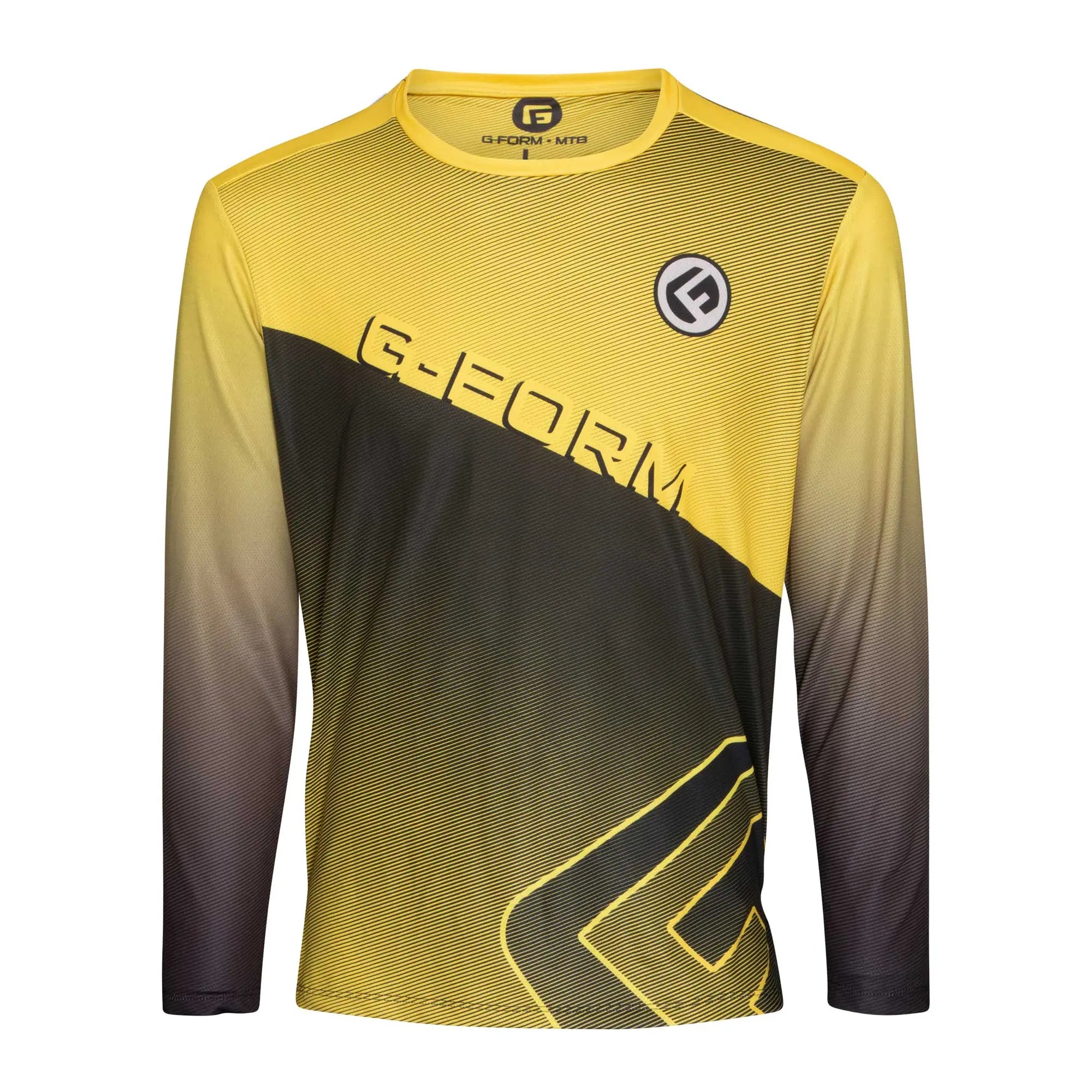 G-Form Podium Long Sleeves Jersey Yellow / Black - FREE UK Shipping, FREE 365 Day Returns | Moto Central
