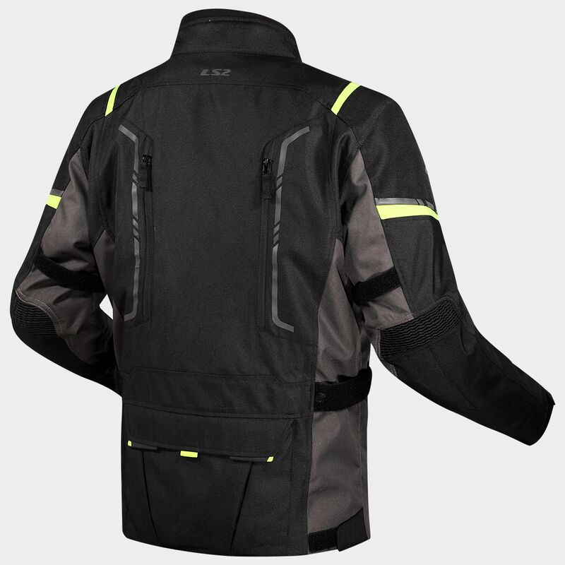 LS2 Narvik Ladies Jacket Grey / Black / Hi-Viz Yellow