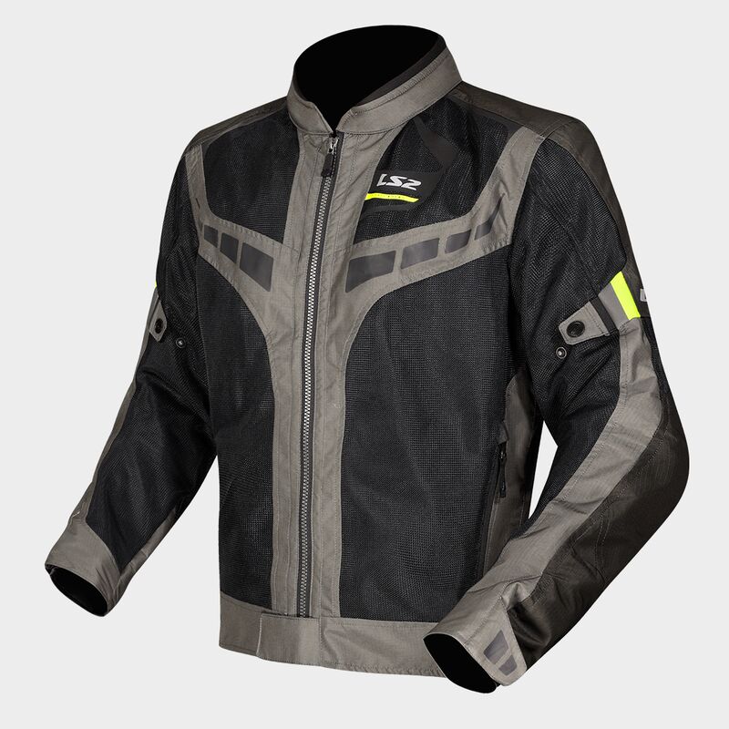 LS2 Garda Air Textile Jacket Green/Black/Hi-Viz Yellow FREE Delivery