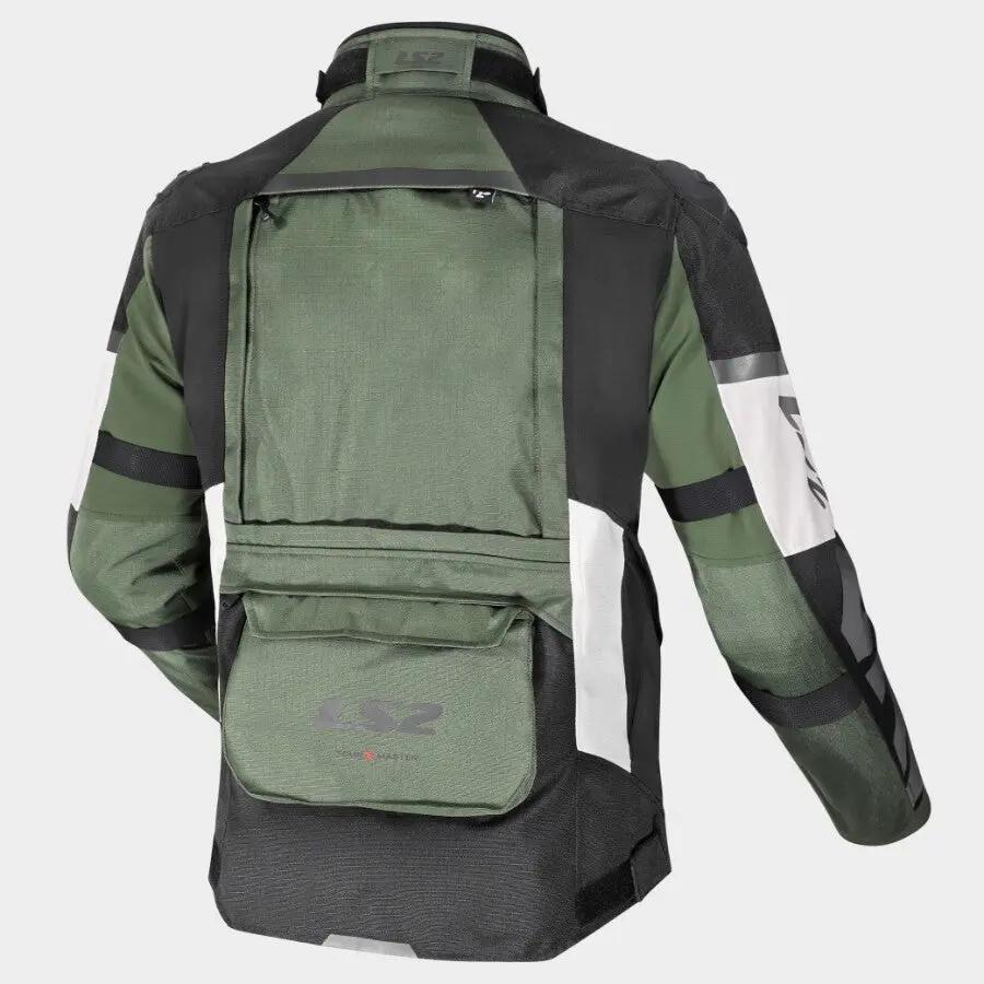 LS2 X-Master Textile Jacket Black / Green / Grey FREE UK Delivery, FREE 365 Day Returns | Moto Central