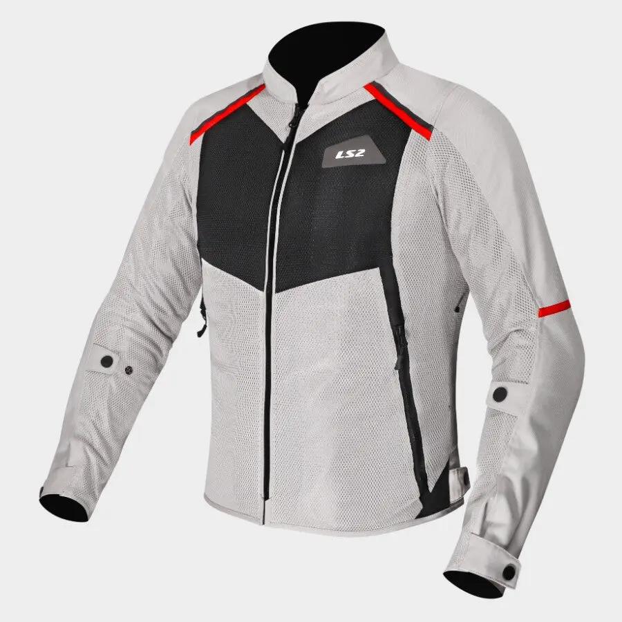 LS2 Breeze Ladies Textile Jacket Grey / Black / Red FREE UK Delivery, FREE 365 Day Returns | Moto Central