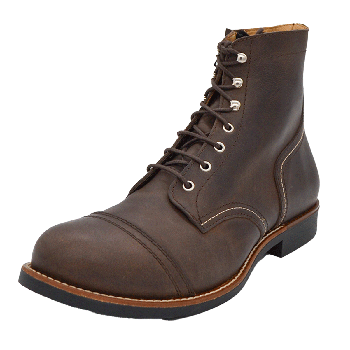 Rokker Moto Ranger Leather Boots Brown