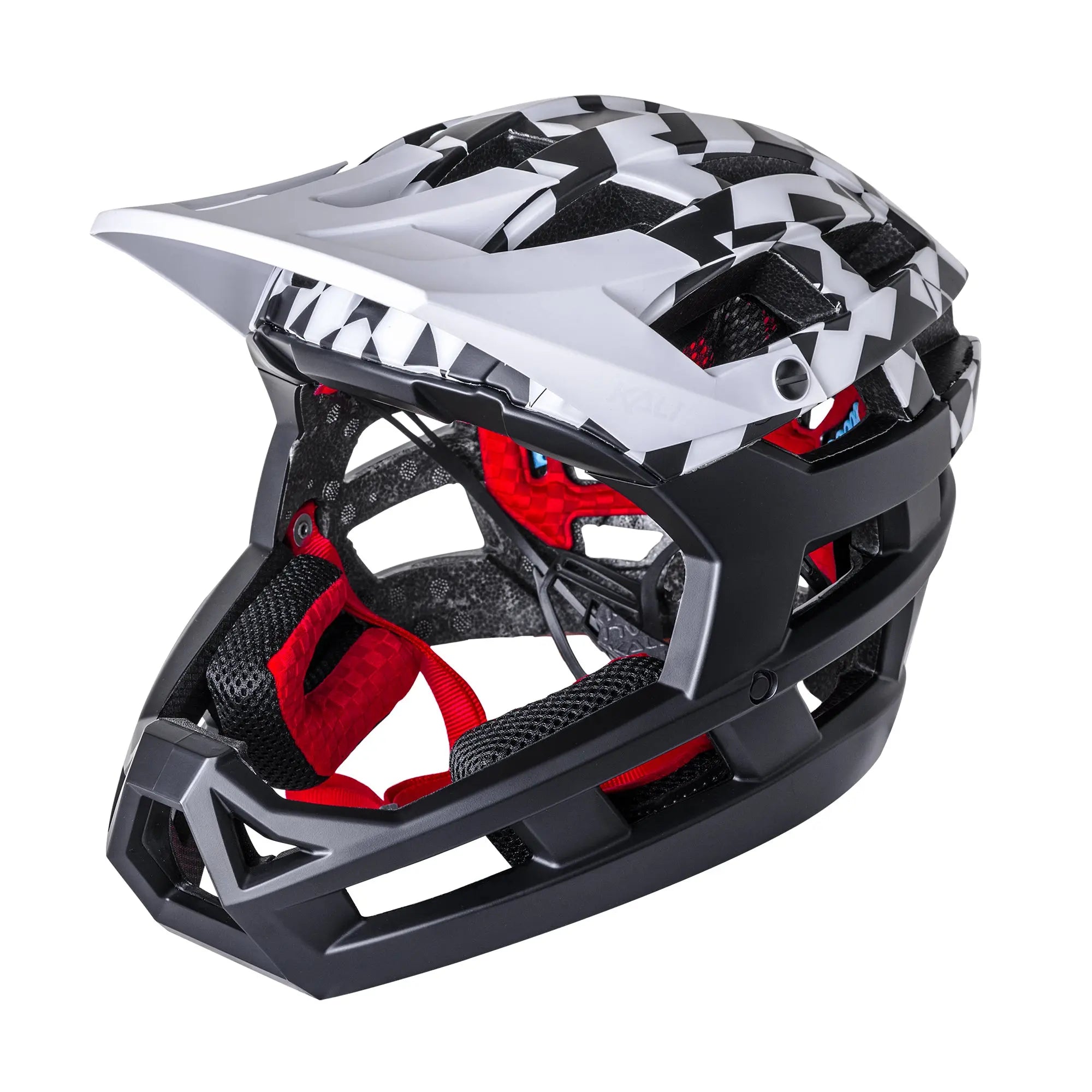 Kali LTD Invader 2.0 Glitch Helmet Gloss Black / White - FREE UK Shipping, FREE 365 Day Returns | Moto Central