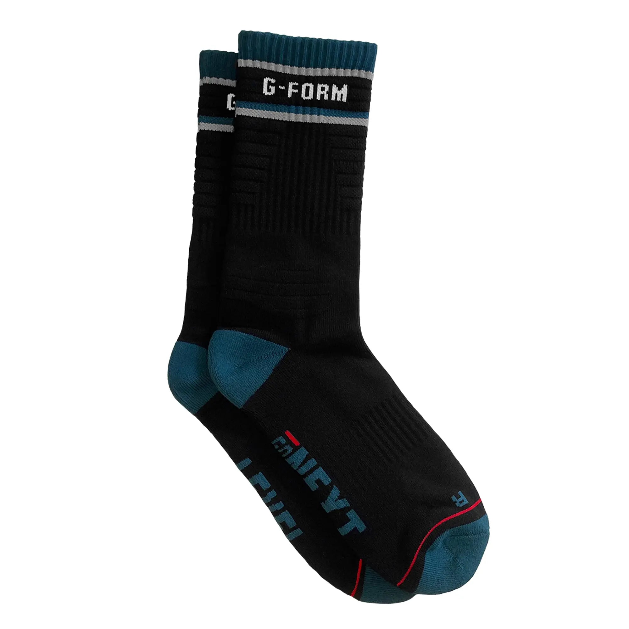 G-Form Mid-Calf Socks Black / Teal / Grey - FREE UK Shipping, FREE 365 Day Returns | Moto Central