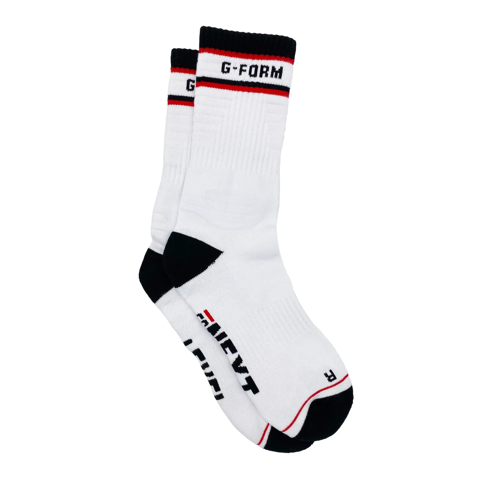 G-Form Mid-Calf Socks White / Black / Red - FREE UK Shipping, FREE 365 Day Returns | Moto Central