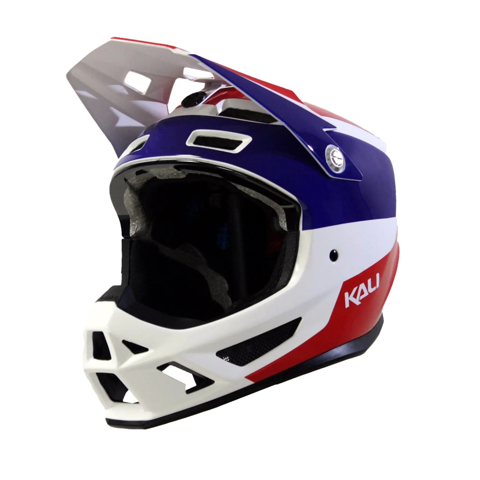 Kali Trinity Panel Helmet Matt Red / White / Blue - FREE UK Shipping, FREE 365 Day Returns | Moto Central