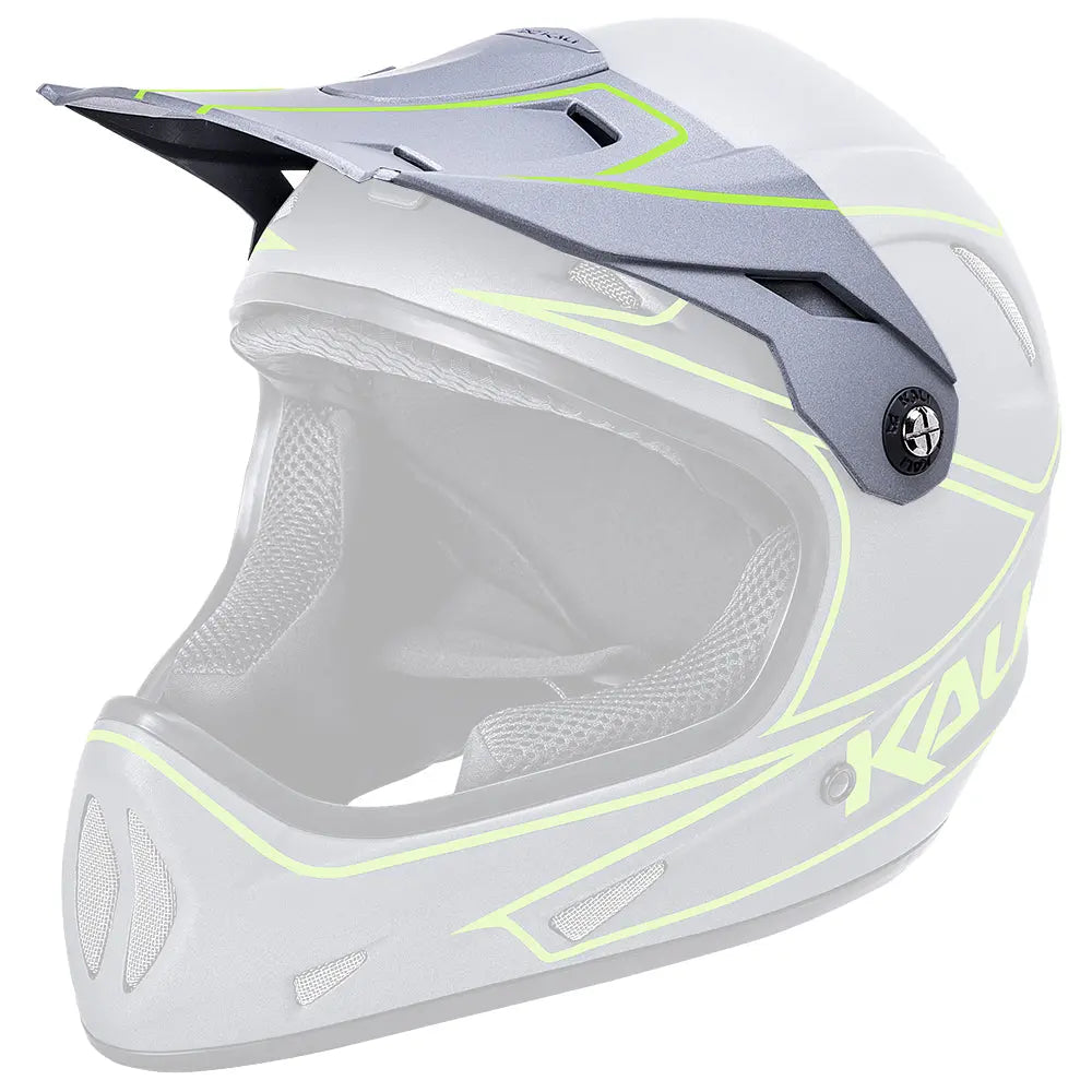 Kali Alpine Rage Visor Matt Grey / Fluo Yellow - FREE UK Shipping, FREE 365 Day Returns | Moto Central