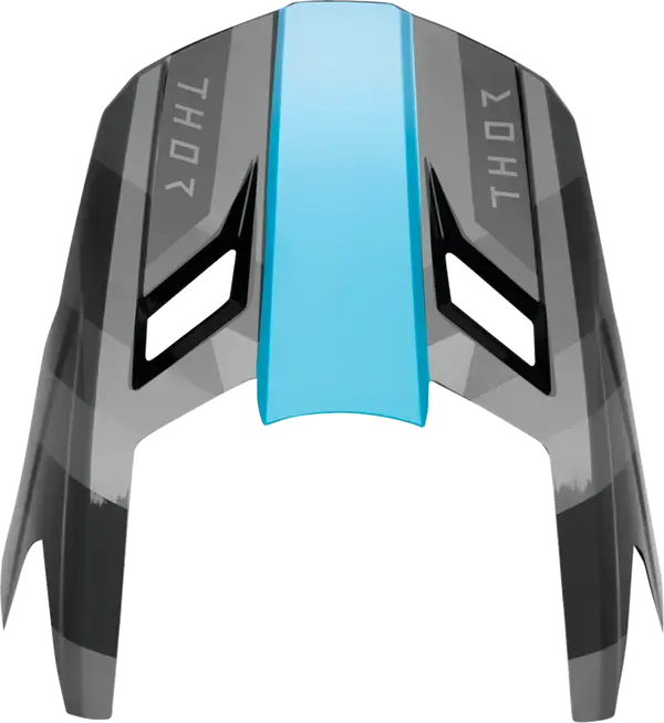 Thor Fleet Helmet Peak Kit Black / Teal - FREE UK Shipping, FREE 365 Day Returns | Moto Central