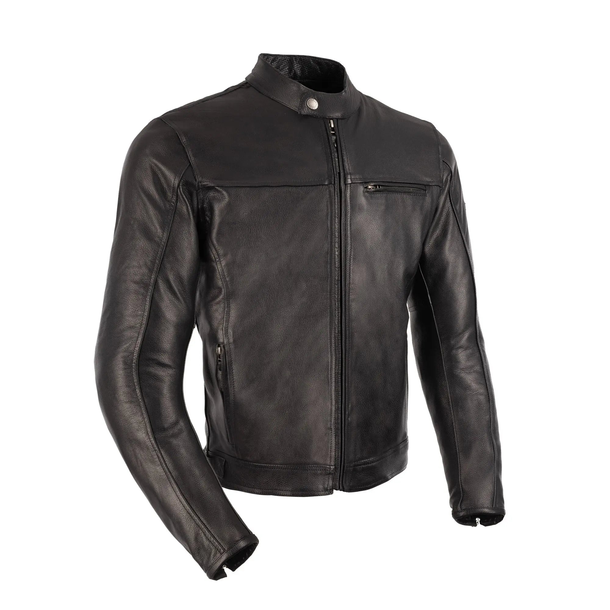 Oxford Walton 2.0 Leather Jacket Black FREE UK Delivery, FREE 365 Day Returns | Moto Central