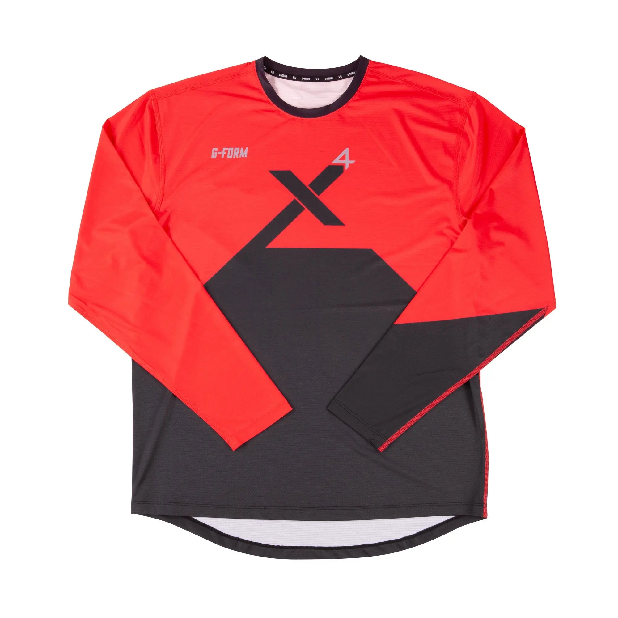 G-Form Pro-X4 Youth Long Sleeves Bike Jersey Red / Black - FREE UK Shipping, FREE 365 Day Returns | Moto Central