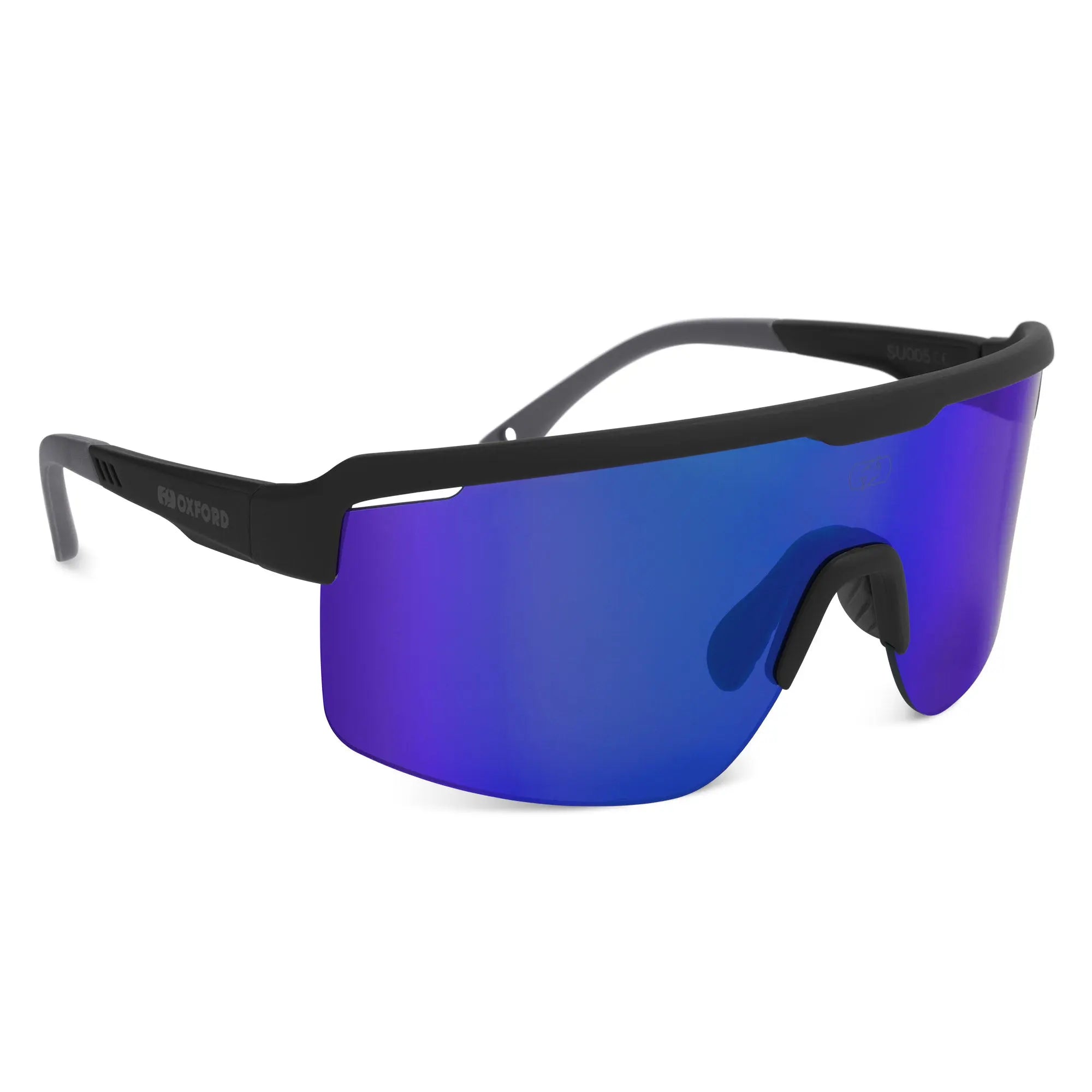 Oxford Pave Sunglasses Black Frame Blue Mirror Lens FREE UK Delivery, FREE 365 Day Returns | Moto Central