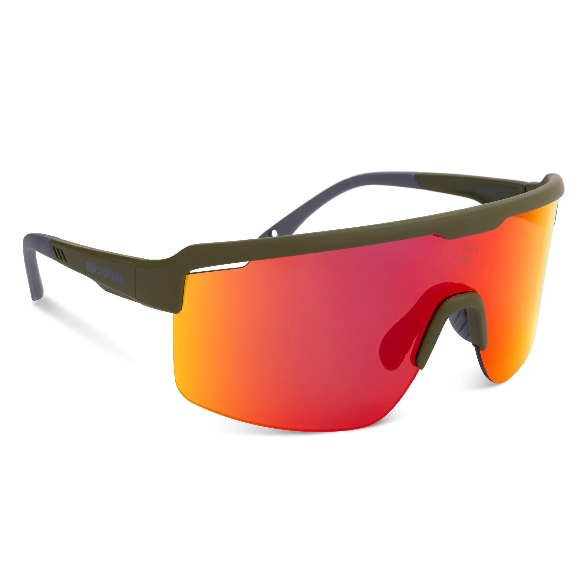 Oxford Pave Sunglasses Green Frame Orange Mirror Lens FREE UK Delivery, FREE 365 Day Returns | Moto Central