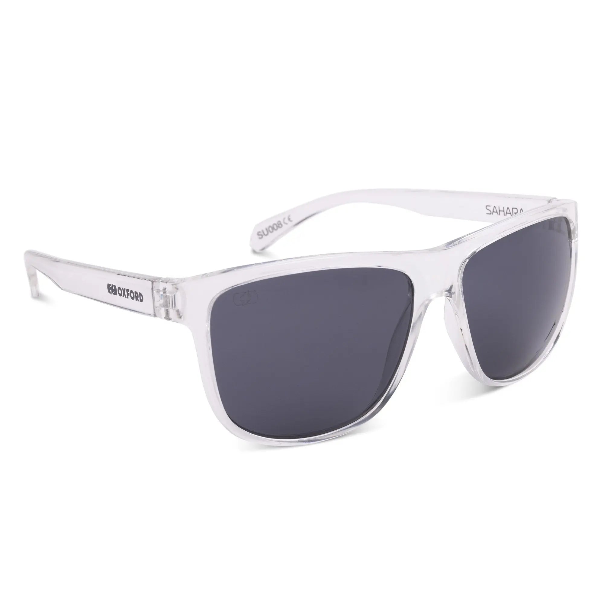 Oxford Sahara Sunglasses Clear Frame Smoke Lens FREE UK Delivery, FREE 365 Day Returns | Moto Central
