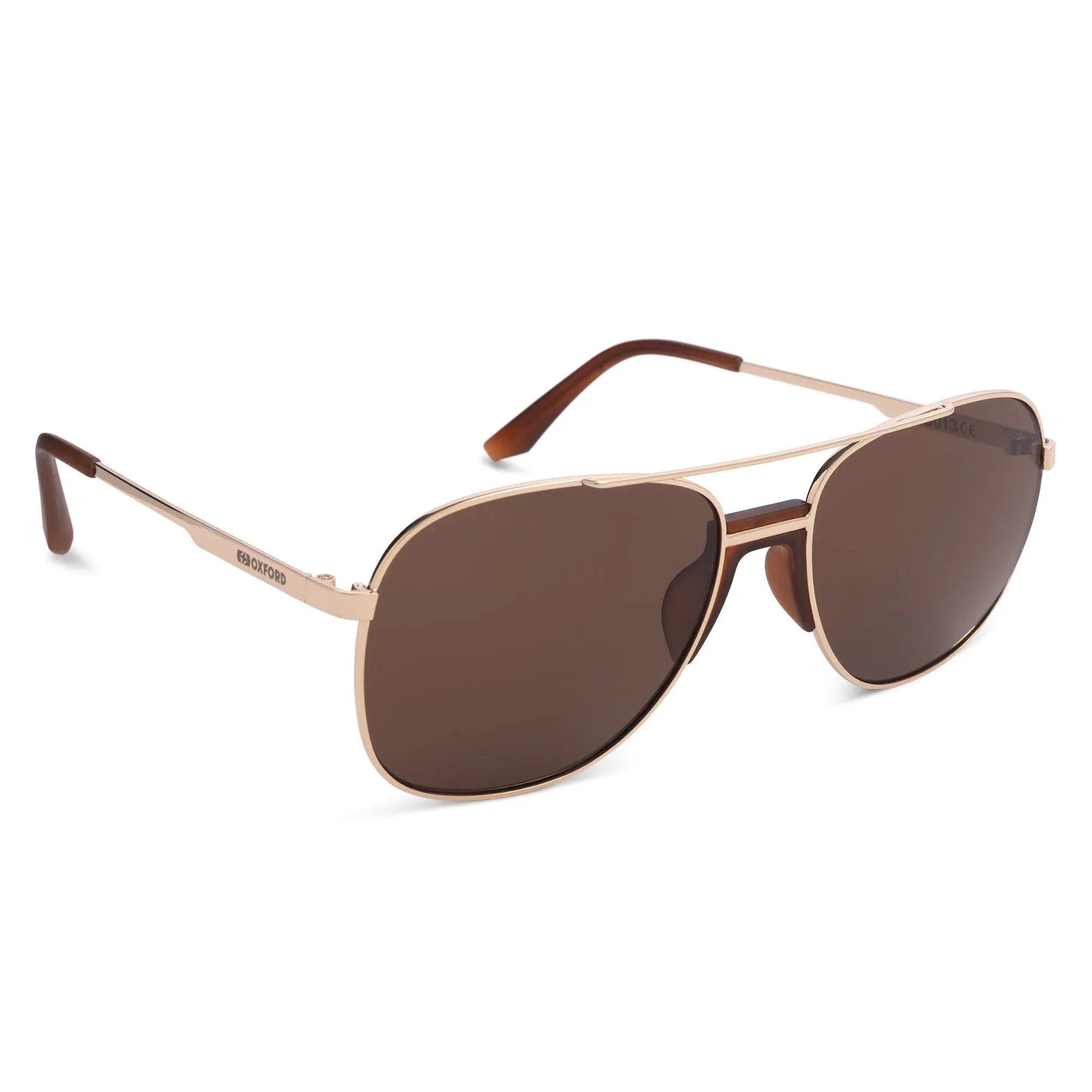 Oxford Force One Sunglasses Gold Metal Frame Brown Lens FREE UK Delivery, FREE 365 Day Returns | Moto Central