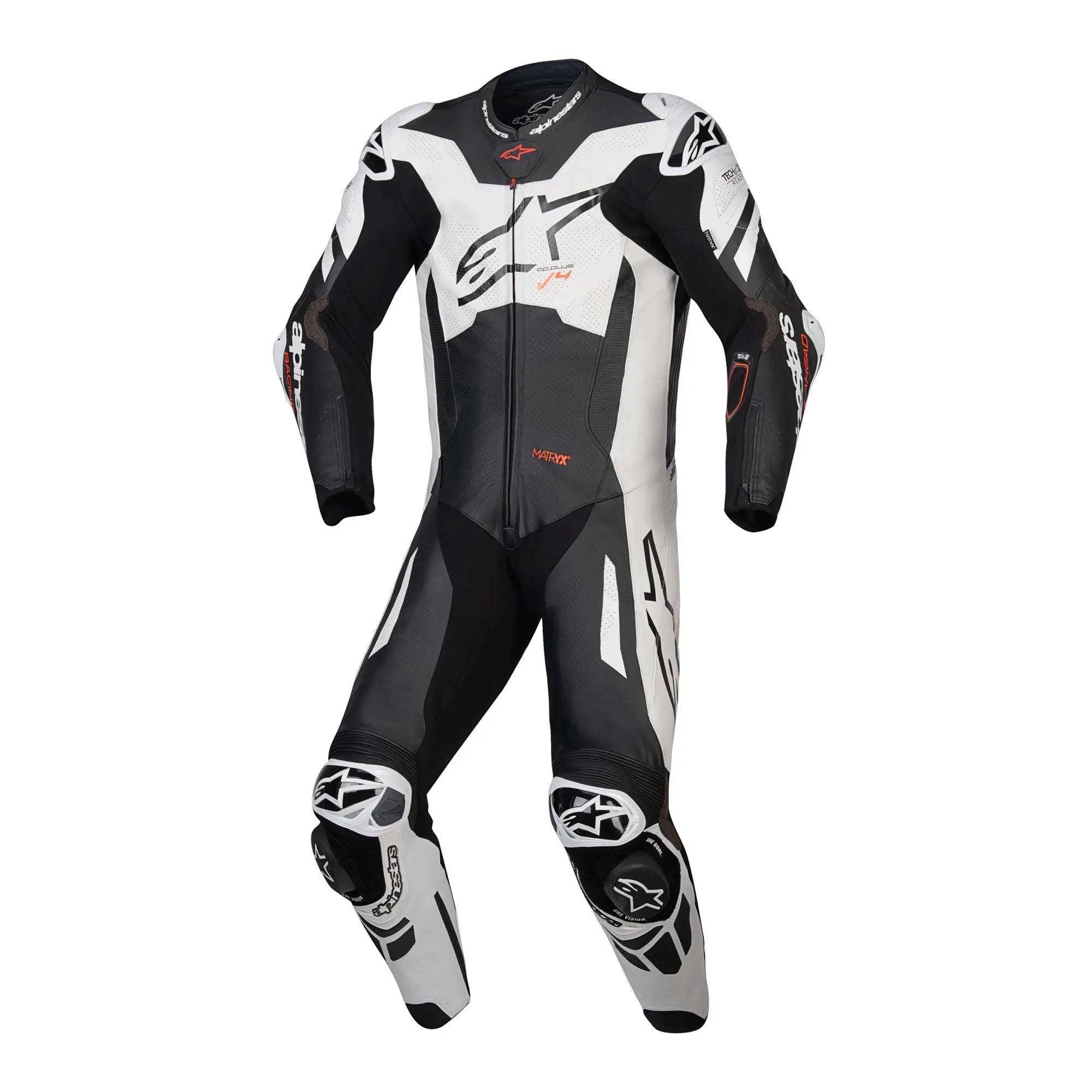Alpinestars GP Plus V4 Sprint 1 Piece Leather Suit Black / White / Fluo Red FREE UK Delivery, FREE 365 Day Returns | Moto Central