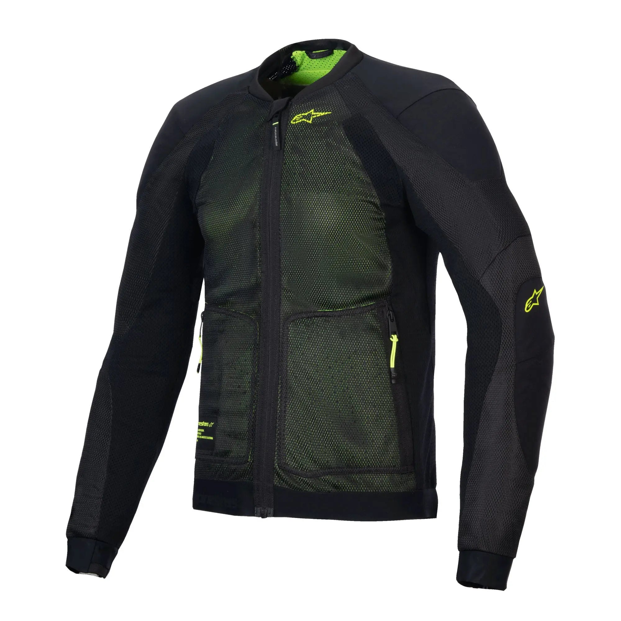 Alpinestars Troop-Air Textile Jacket Black / Fluo Yellow FREE UK Delivery, FREE 365 Day Returns | Moto Central