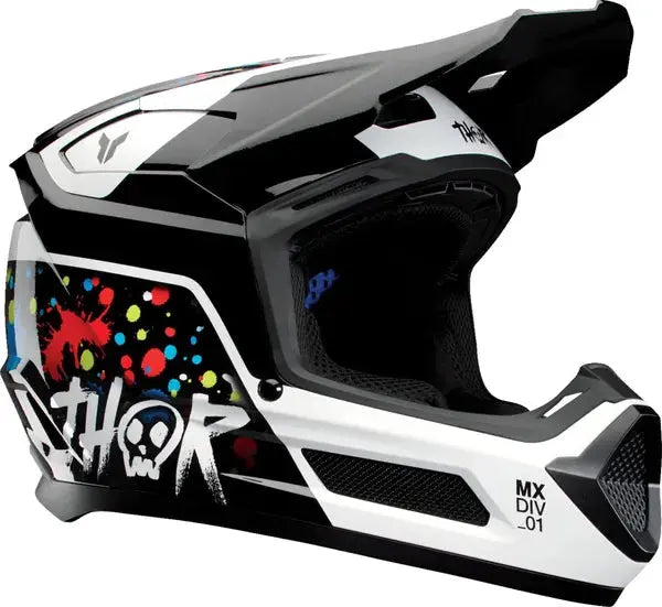 Thor Fleet Youth Splat Black - FREE UK Shipping, FREE 365 Day Returns | Moto Central