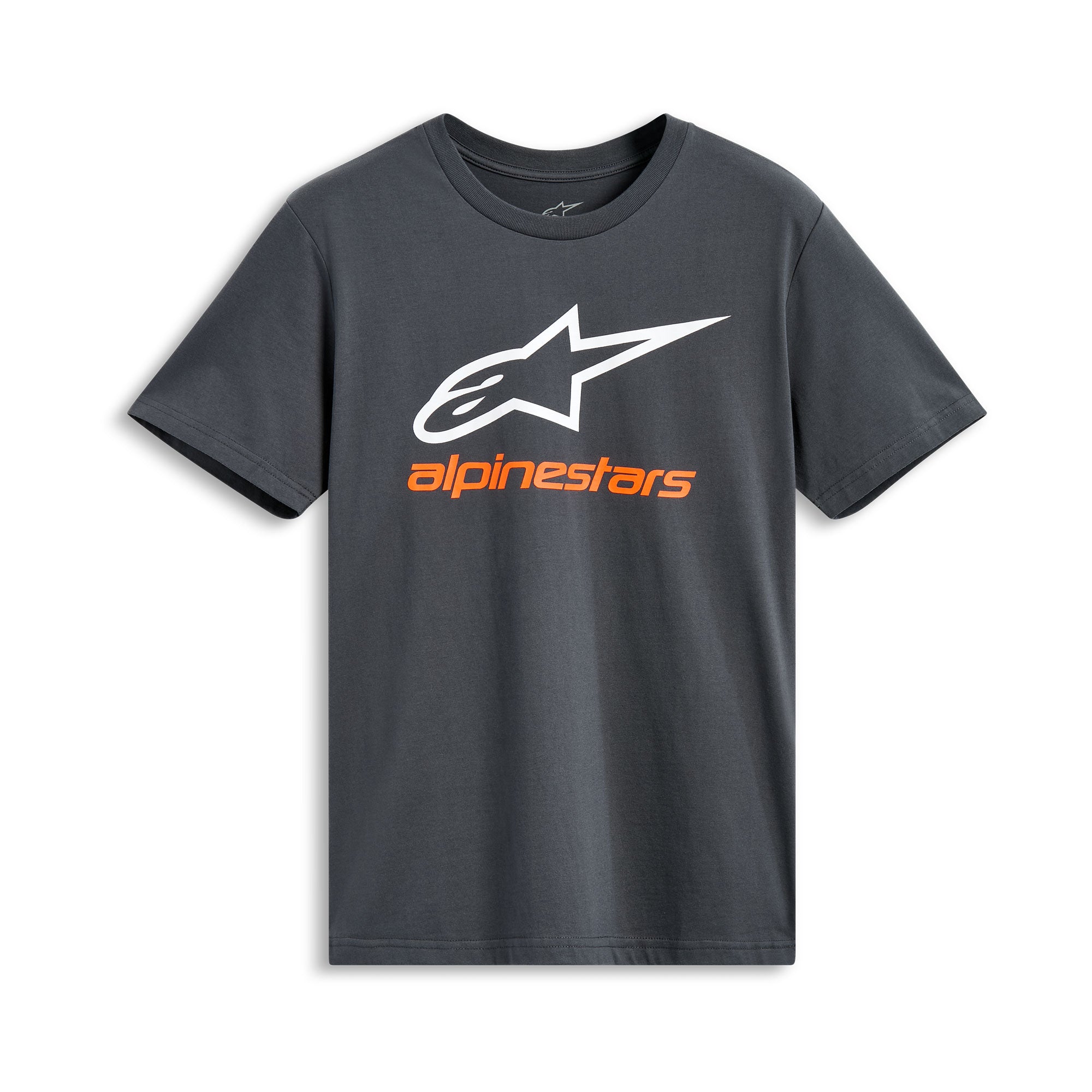 Alpinestars Always 2.0 CSF Tee Charcoal / White / Orange FREE UK Delivery, FREE 365 Day Returns | Moto Central