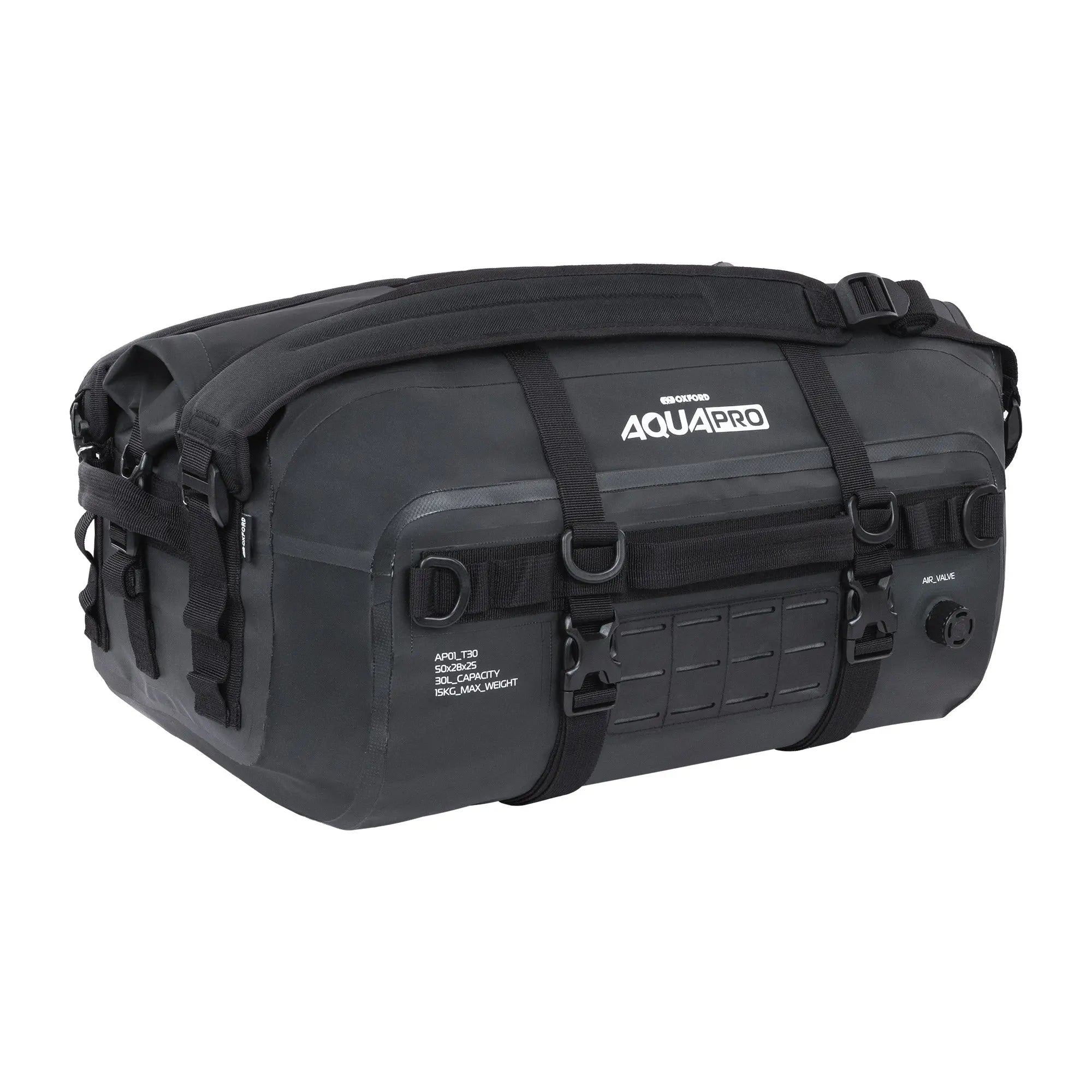 Oxford Aqua Pro T-30 Roll Bag Black FREE UK Delivery, FREE 365 Day Returns | Moto Central