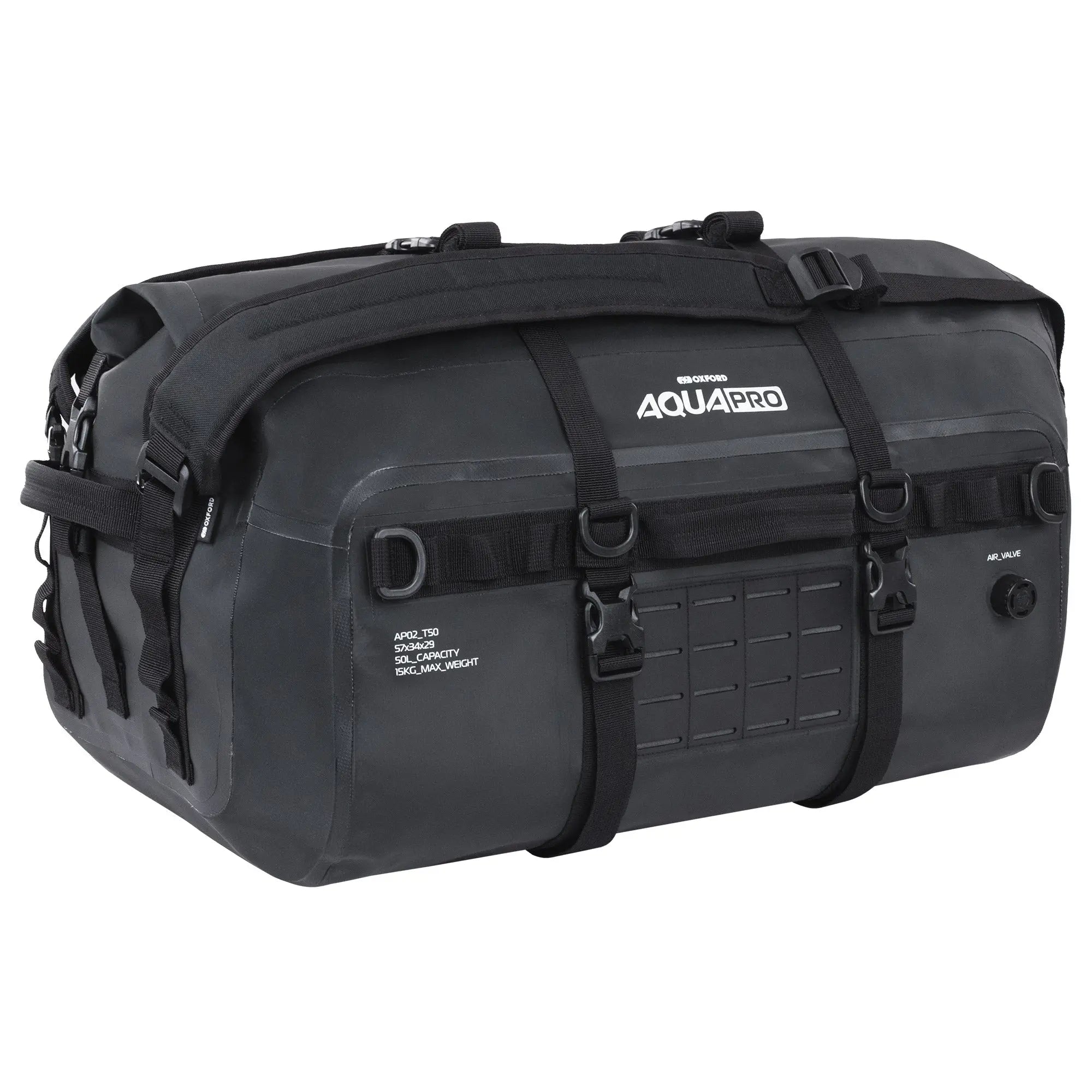 Oxford Aqua Pro T-50 Roll Bag Black FREE UK Delivery, FREE 365 Day Returns | Moto Central