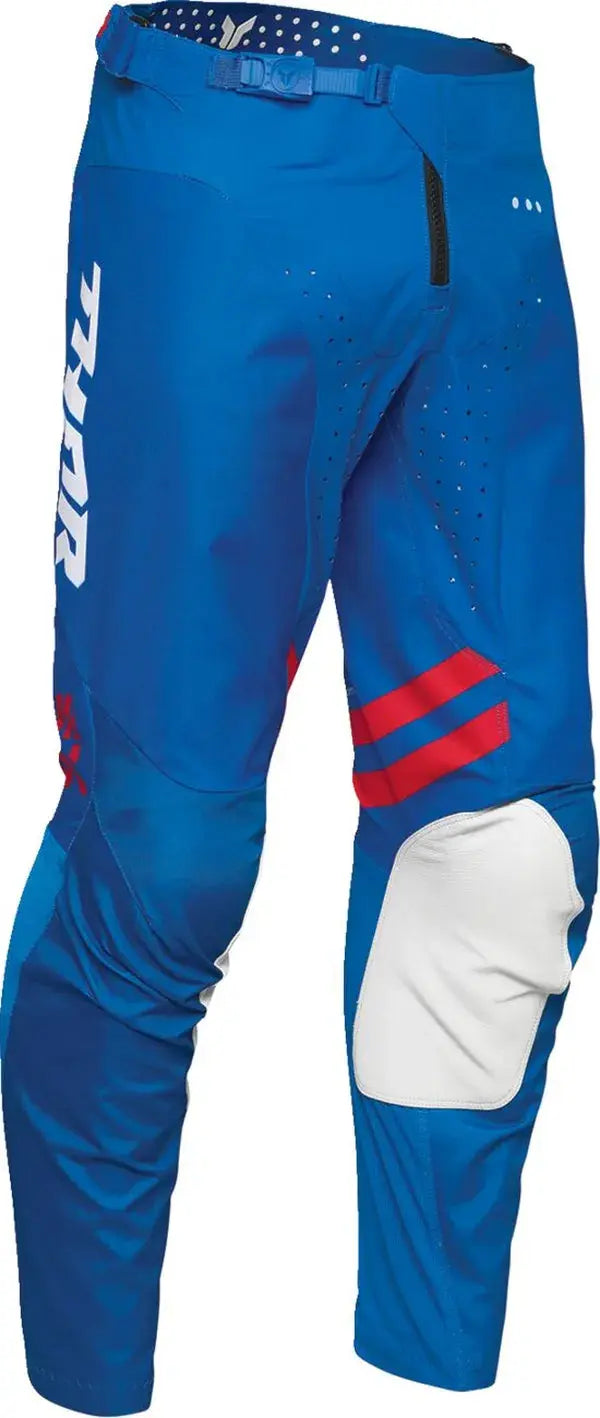 Thor Launchmode Patriot MX Textile Trouser Red / White / Blue - FREE UK Shipping, FREE 365 Day Returns | Moto Central
