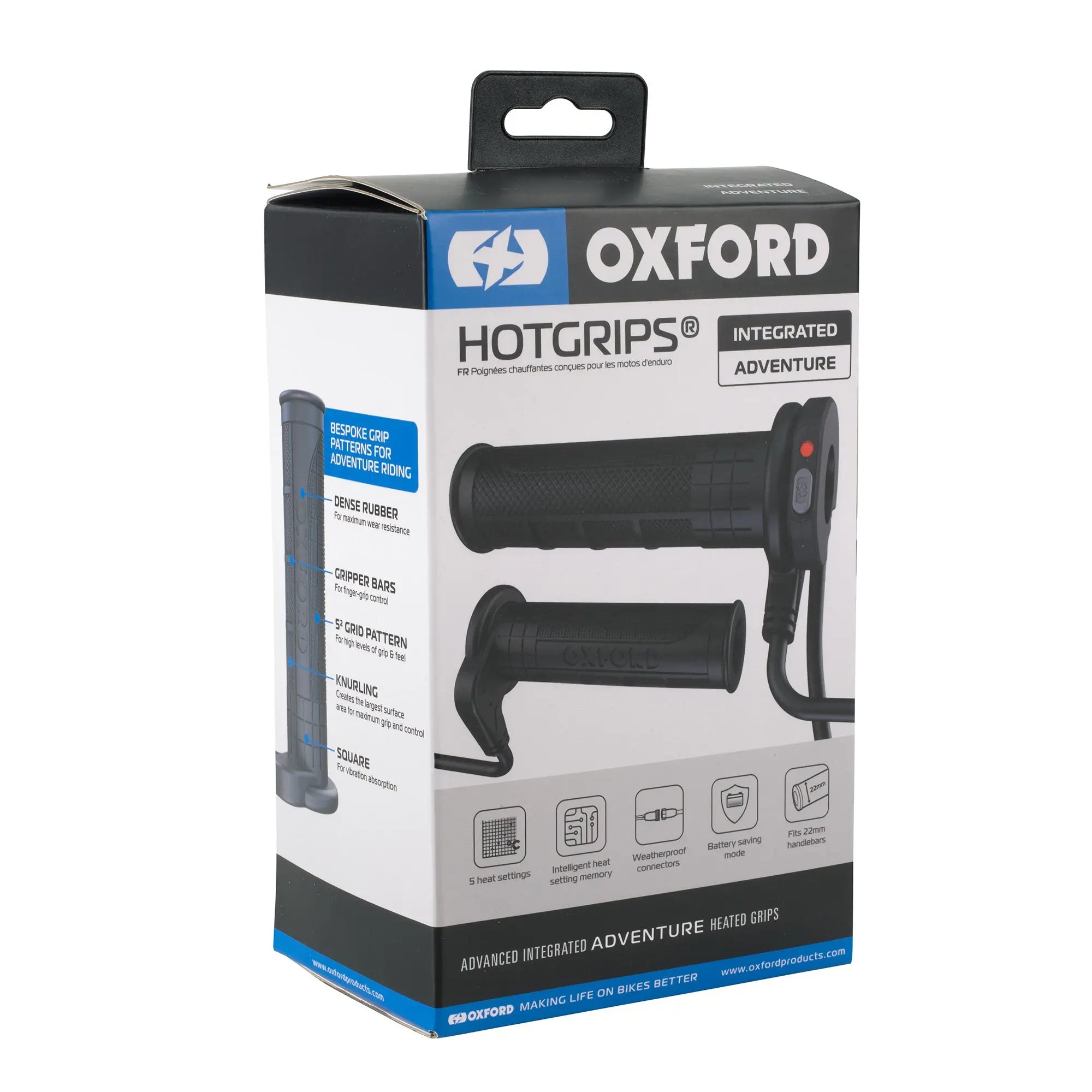 Oxford HotGrips Advanced Integrated Adventure Black FREE UK Delivery, FREE 365 Day Returns | Moto Central