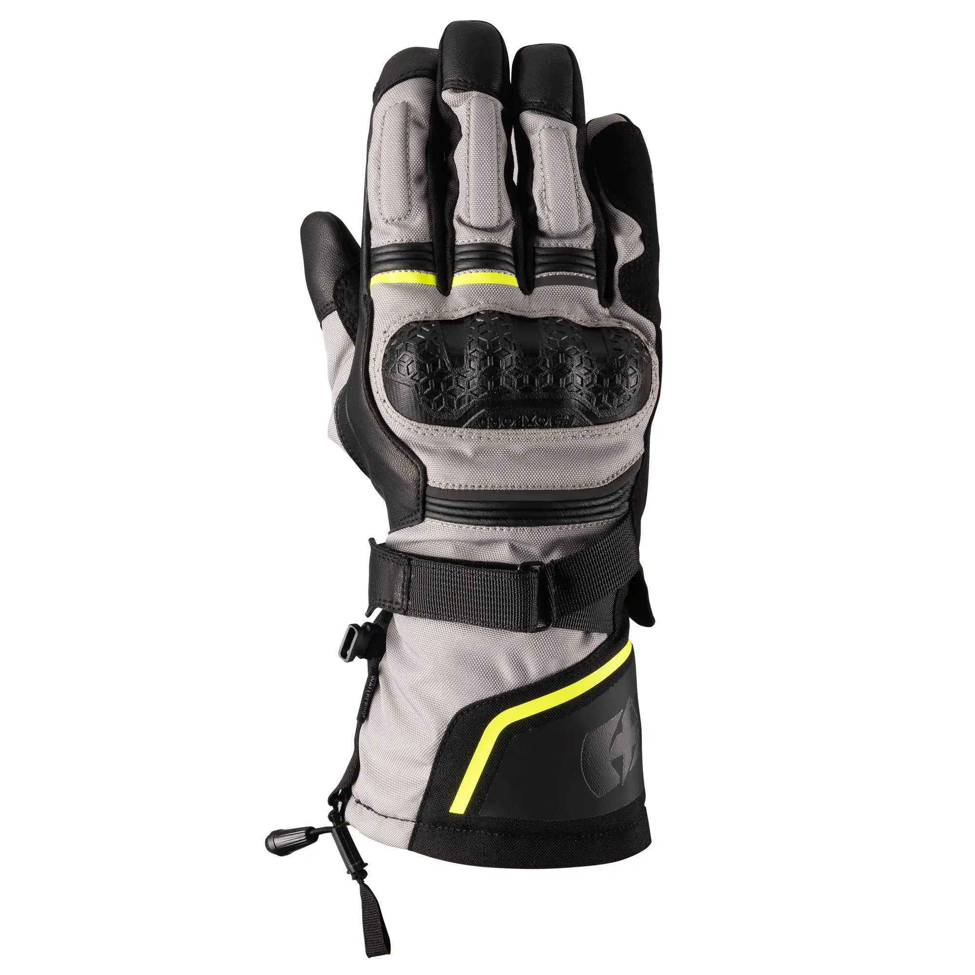 Oxford Montreal 5.0 Textile Gloves Grey / Black / Yellow FREE UK Delivery, FREE 365 Day Returns | Moto Central