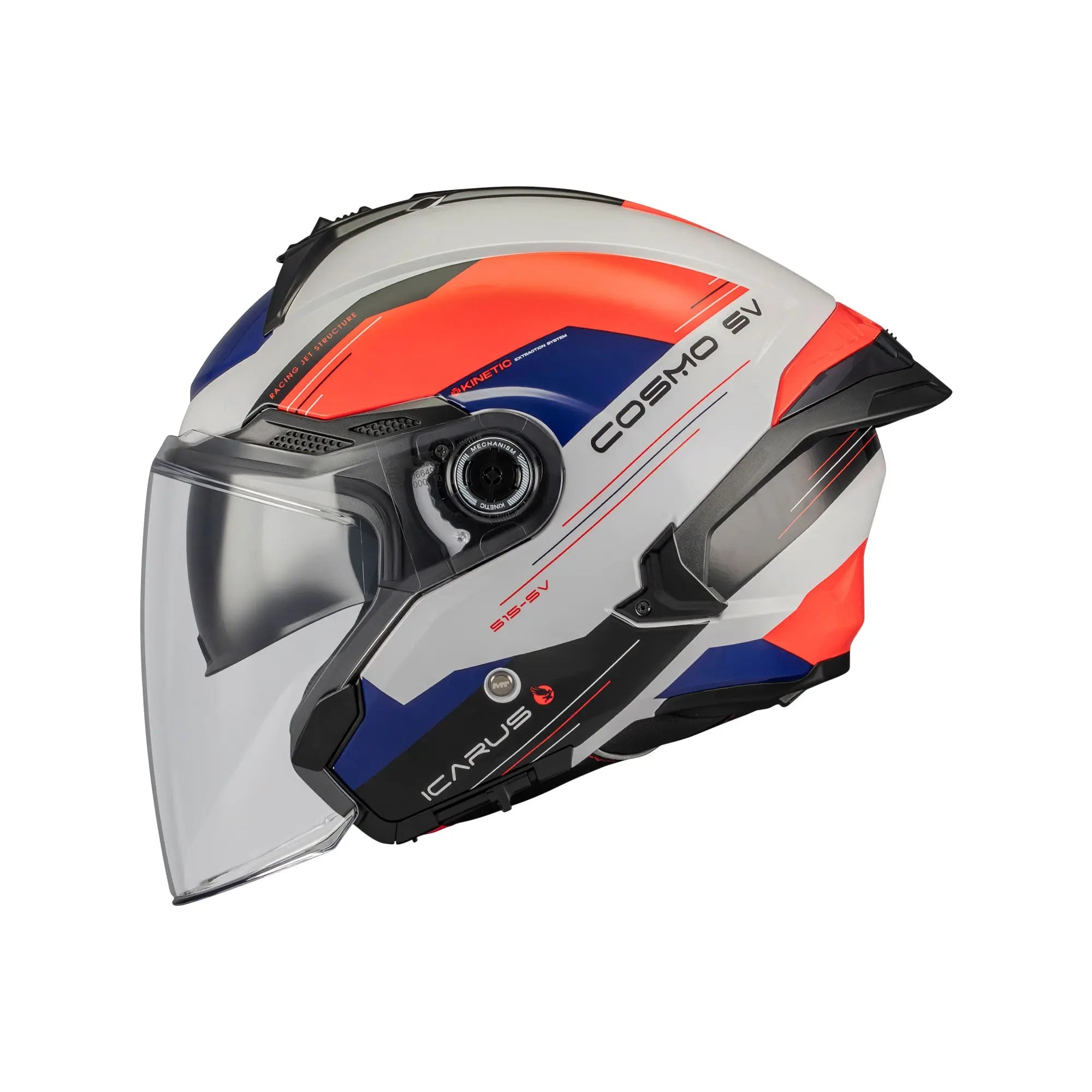 MT Helmet Cosmo SV Icarus A5 Gloss White / Red / Navy FREE UK Delivery, FREE 365 Day Returns | Moto Central