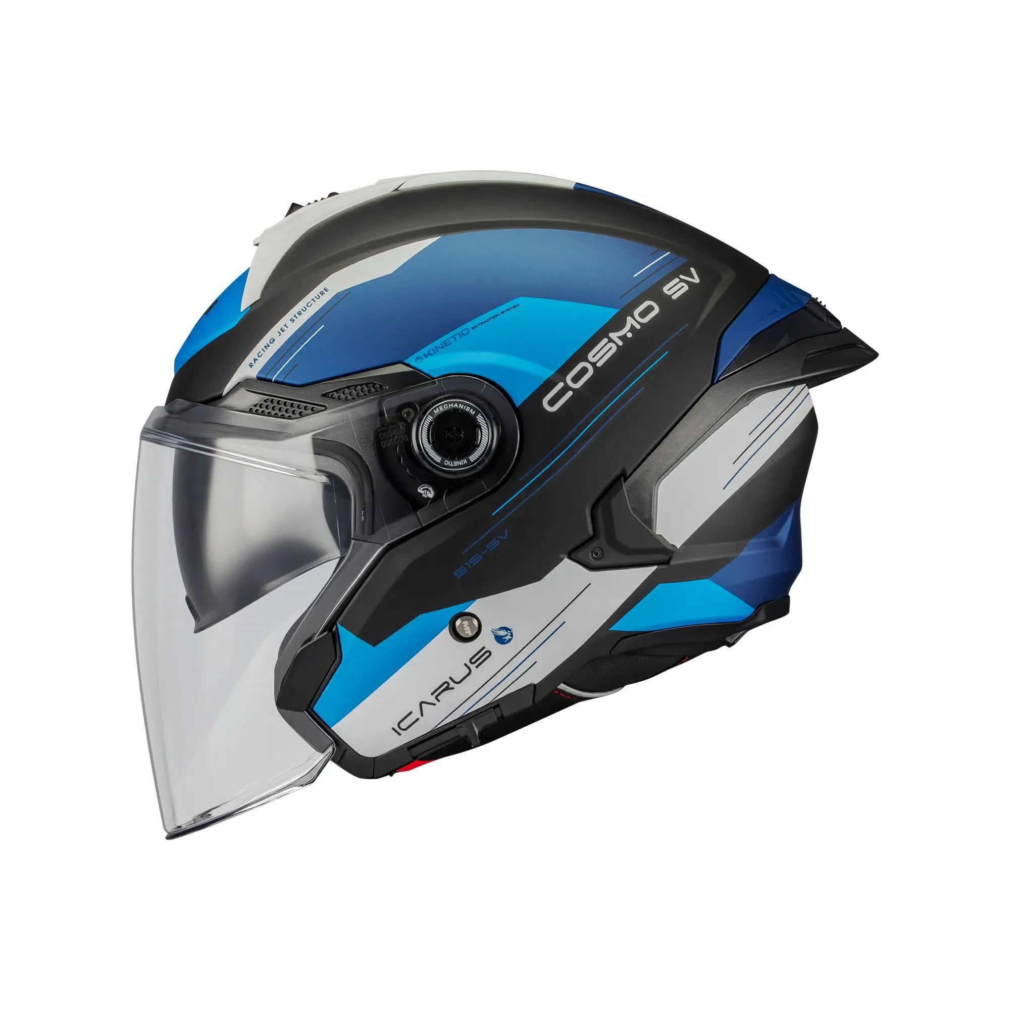 MT Helmet Cosmo SV Icarus B7 Matt Black / Blue / White FREE UK Delivery, FREE 365 Day Returns | Moto Central