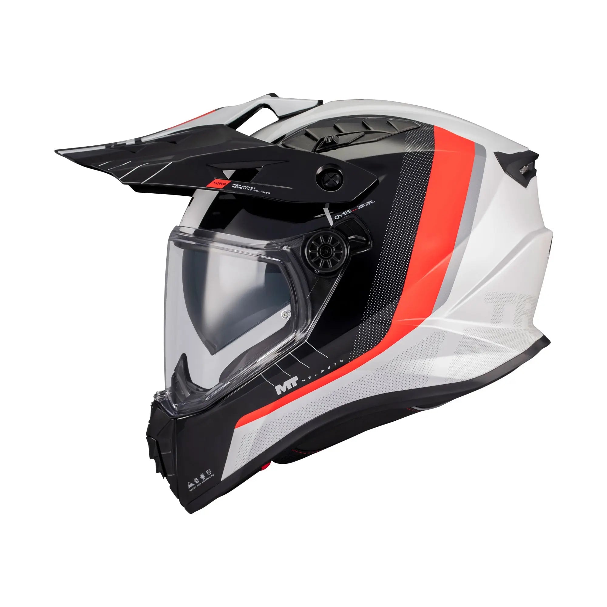 MT Helmet Track SV Nomad A15 Gloss White / Black / Red FREE UK Delivery, FREE 365 Day Returns | Moto Central