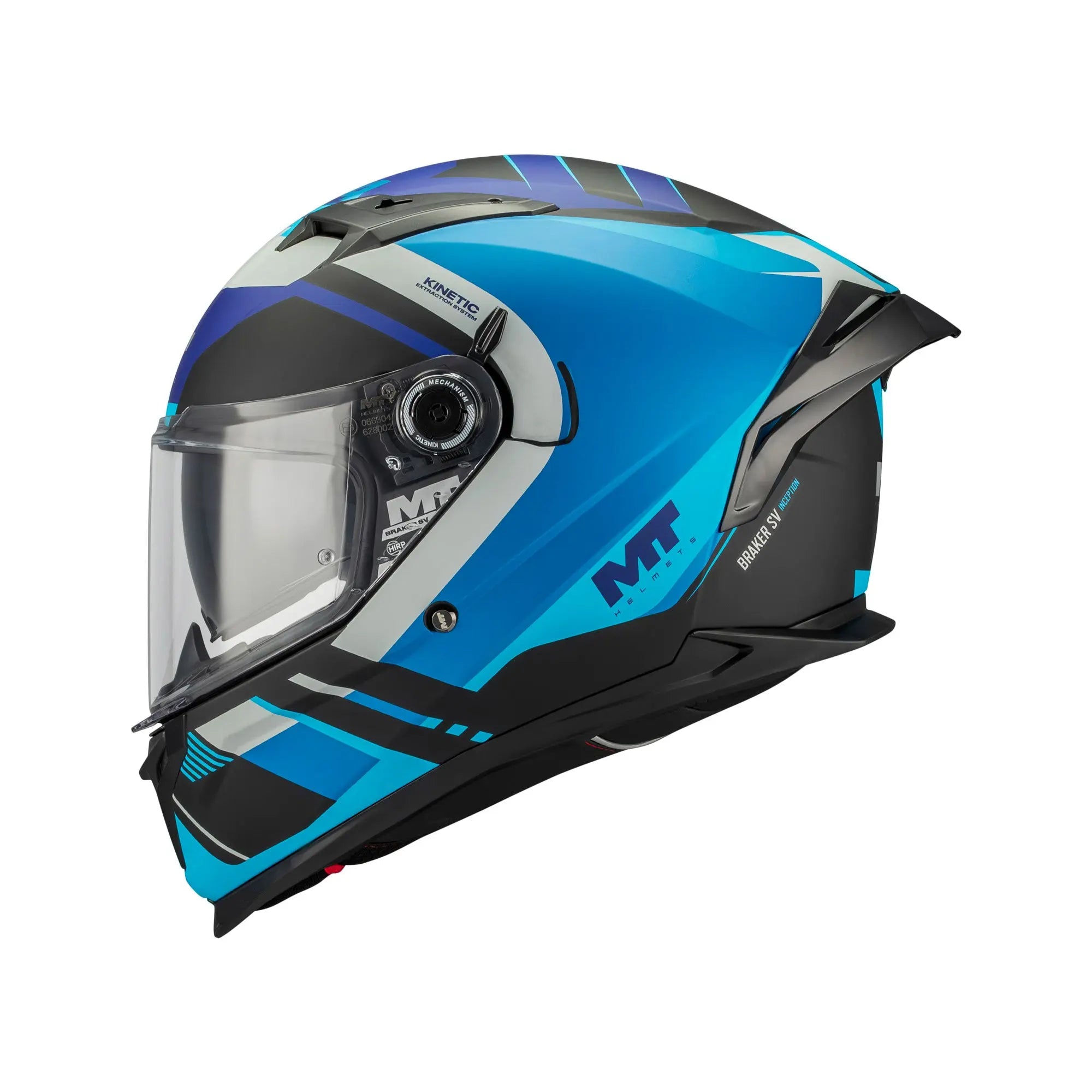 MT Helmet Braker SV Inception B7 Matt Blue / Black / Grey FREE UK Delivery, FREE 365 Day Returns | Moto Central