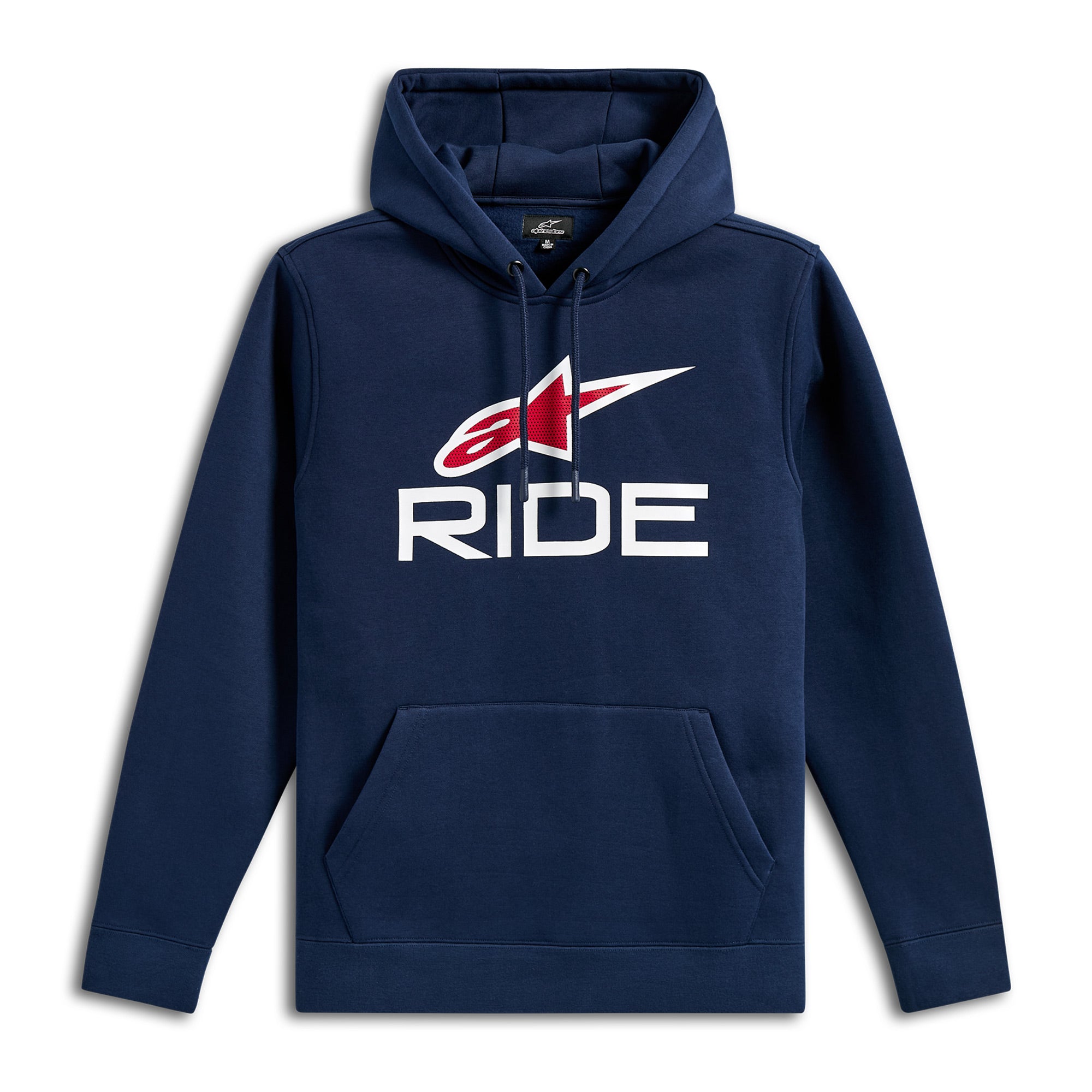 Alpinestars Ride Hoodie V3 Navy / White / Red - FREE UK Delivery, FREE 365 Day Returns | Moto Central