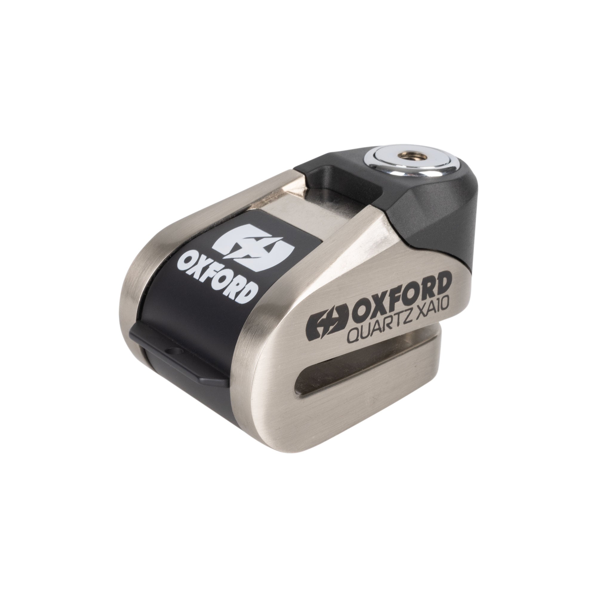 Oxford Quartz XA10 Alarm Disc Lock Chrome - 10mm - FREE UK Delivery, FREE 365 Day Returns | Moto Central