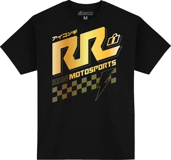 Icon Rizz Rizz T-Shirt Black / Golden Yellow - FREE UK Shipping, FREE 365 Day Returns | Moto Central