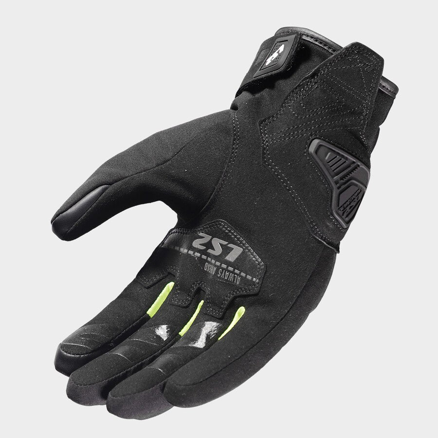 LS2 Jet 3 Textile Gloves Black / Hi-Viz Yellow FREE UK Delivery, FREE 365 Day Returns | Moto Central