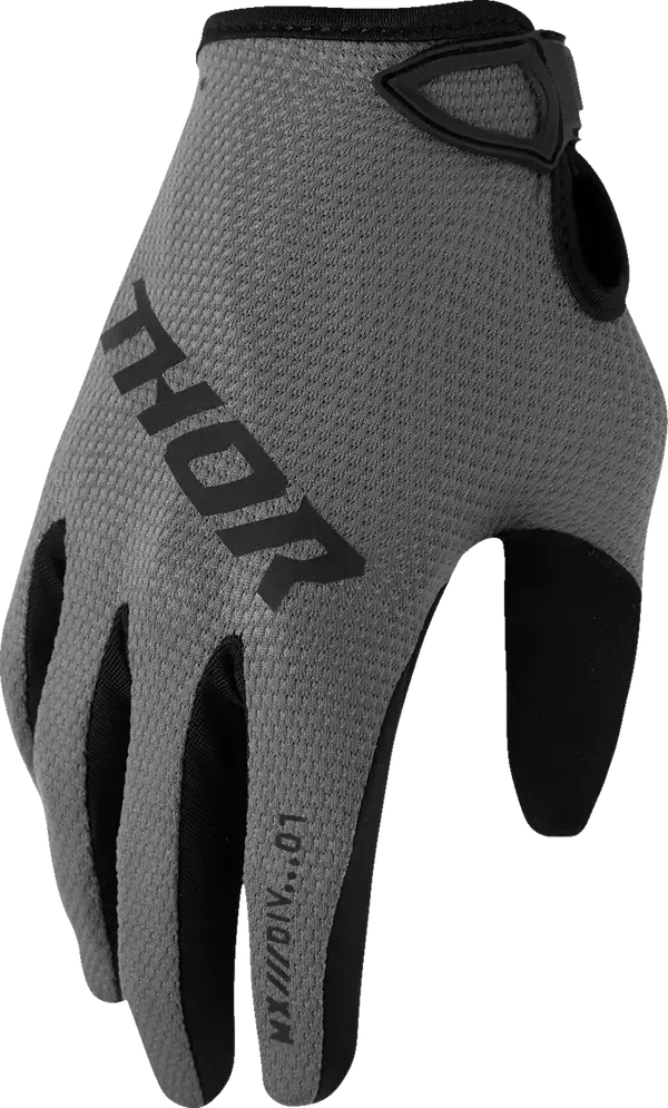 Thor Ridemode Static Ladies Textile Gloves Black / Grey - FREE UK Shipping, FREE 365 Day Returns | Moto Central