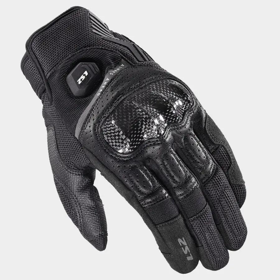 LS2 Atom Textile Gloves Black FREE UK Delivery, FREE 365 Day Returns | Moto Central