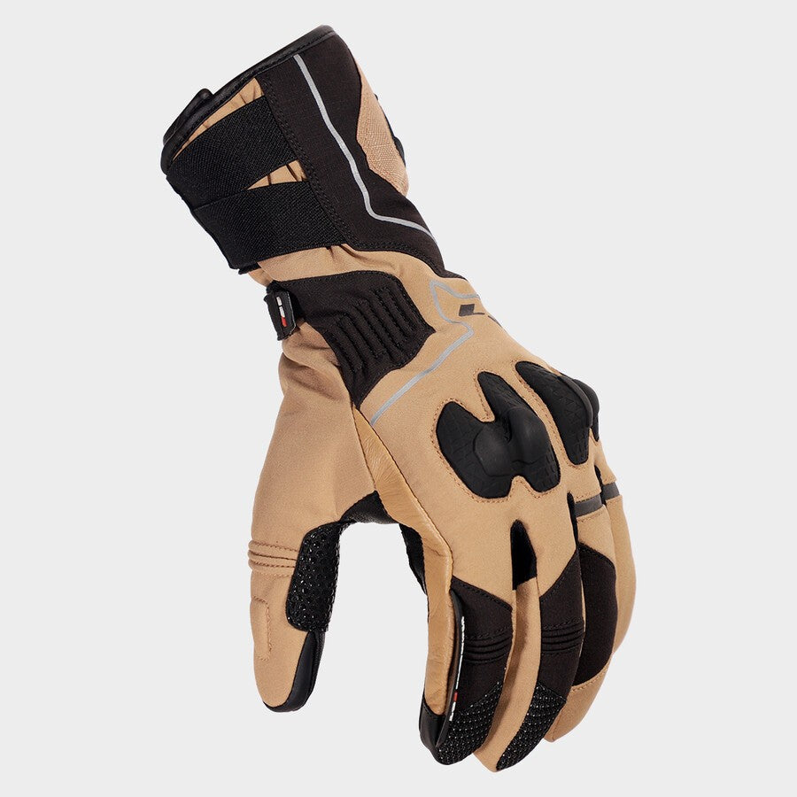 LS2 Nordic Gloves Sand / Blue / Grey FREE UK Delivery, FREE 365 Day Returns | Moto Central