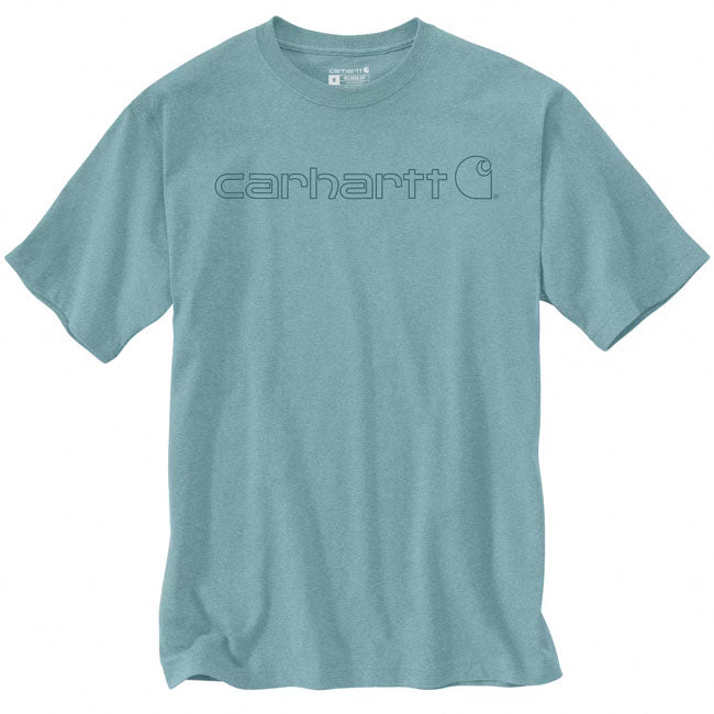 Carhartt Core Logo T-Shirt Short Sleeves Summer Blue Heather
