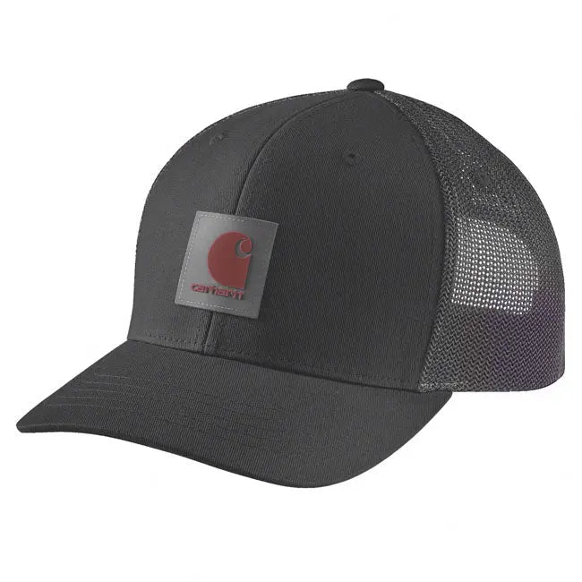 Carhartt Twill Mesh-Back Logo Patch Cap Black FREE UK Delivery, FREE 365 Day Returns | Moto Central