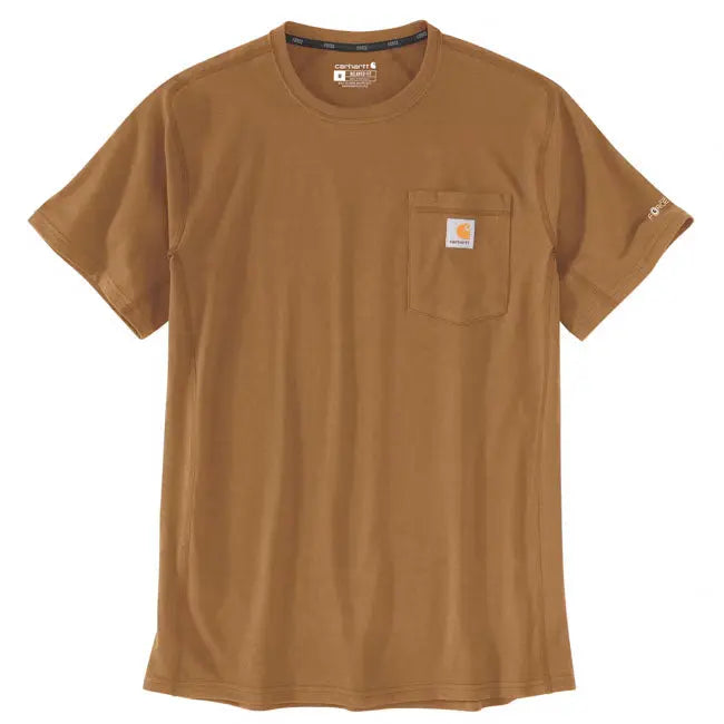 Carhartt Force Pocket Short Sleeves T-Shirt Carhartt Brown FREE UK Delivery, FREE 365 Day Returns | Moto Central