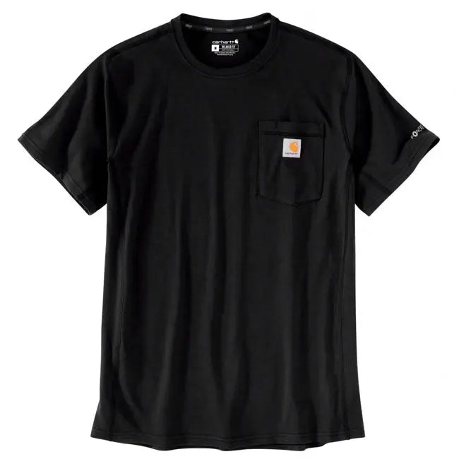 Carhartt Force Pocket Short Sleeves T-Shirt Black FREE UK Delivery, FREE 365 Day Returns | Moto Central